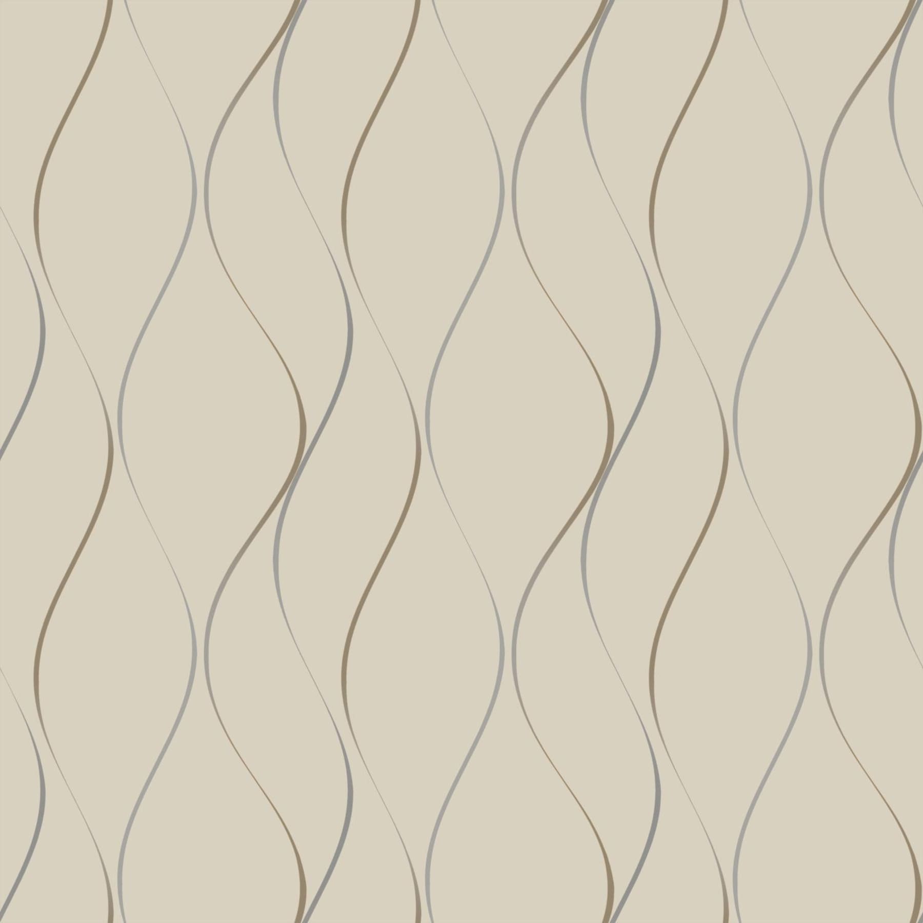 York Wallcoverings Y6201404 Dazzling Dimensions 57.8-Sq. Feet Neutral Non-woven Stripes Unpasted Wallpaper