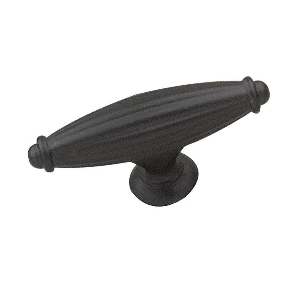 Richelieu BP8061865900 Madeleine 2-9/16-in Matte Black Oval Traditional Cabinet Knob