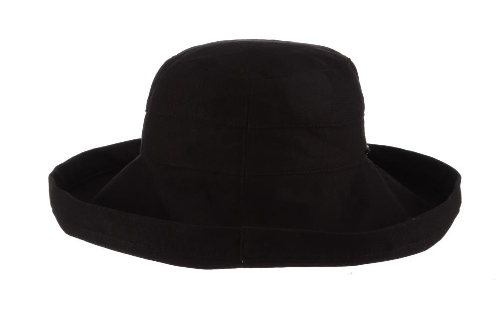 Dorfman Pacific Women's Black Cotton Wide-brim Hat at Lowes.com