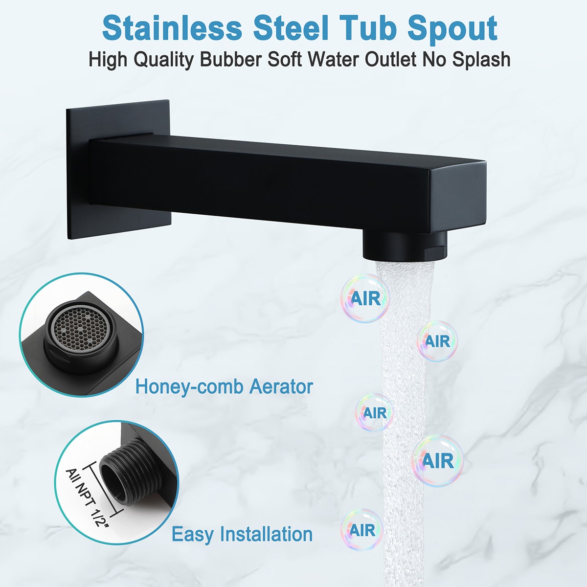 Mondawe SQ-SH010BN-8 Showerhead-Bar-Panels - View #5