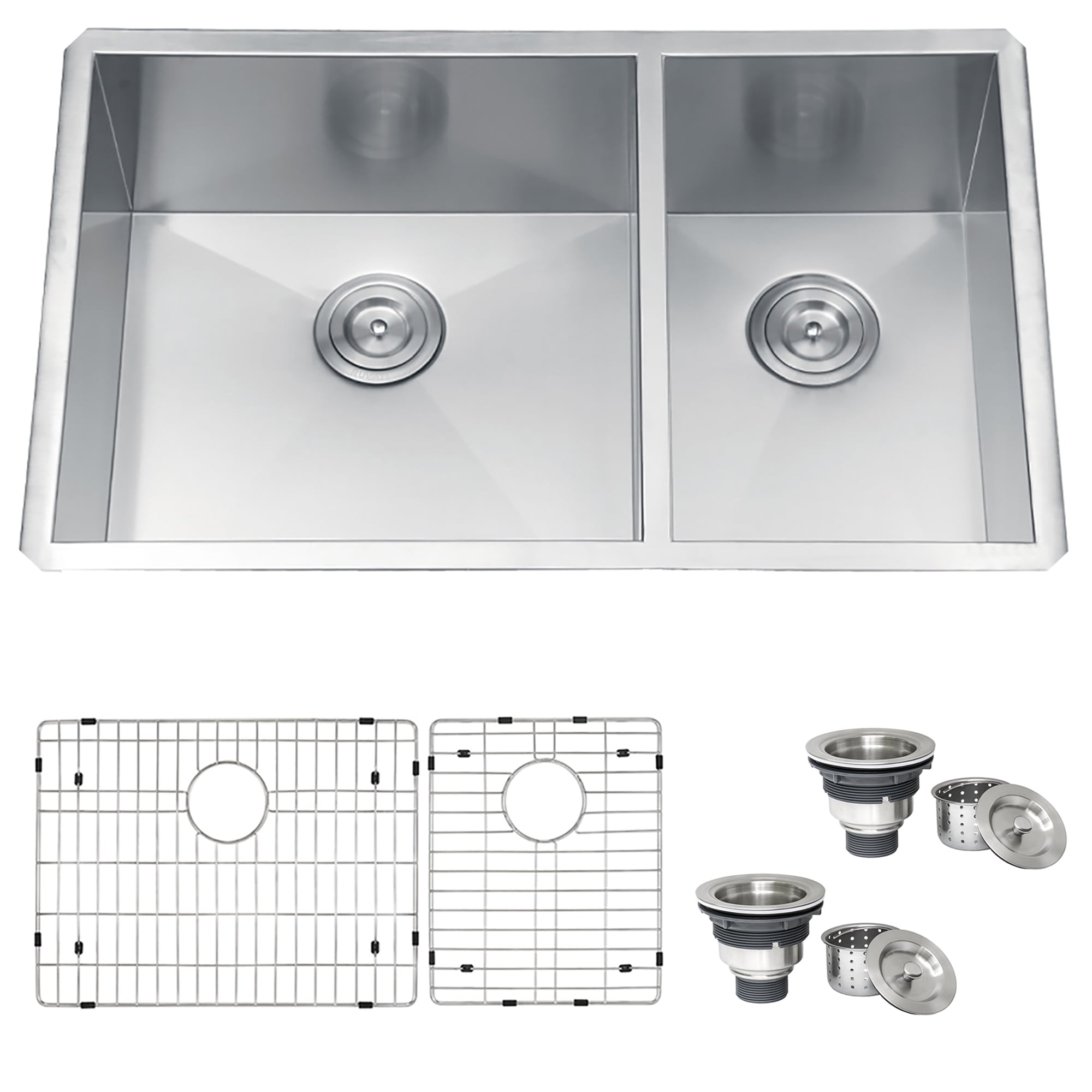 Ruvati 32-inch Stainless Steel Double Bowl Undermount Kitchen Sink