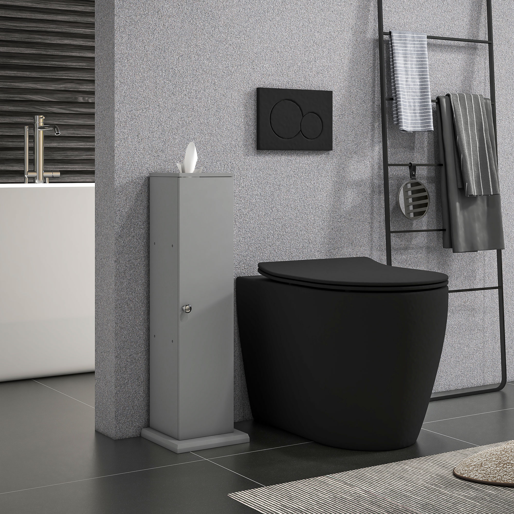 HomCom 834-078V80GY Complete-Pedestal-Lavatories - View #2