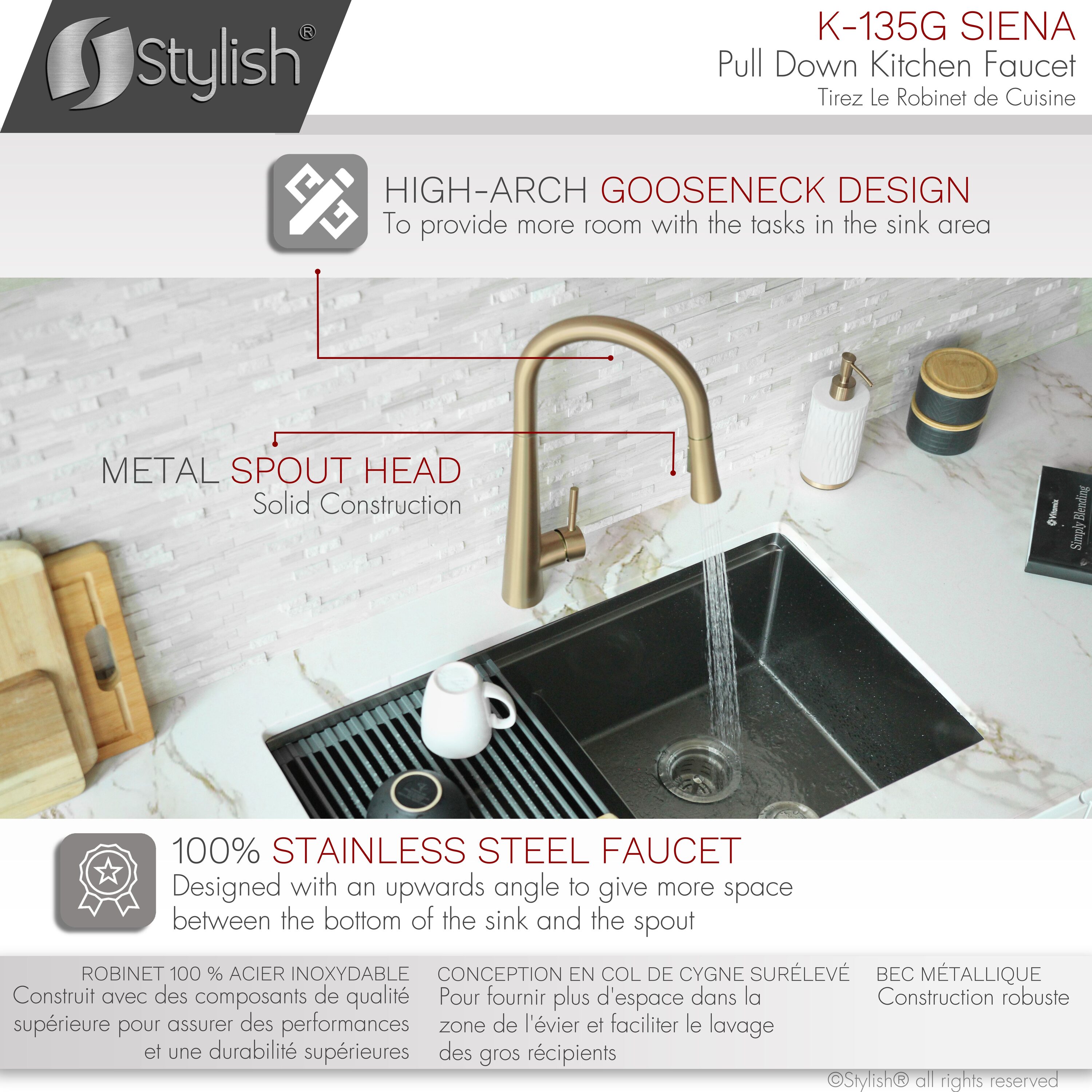 Stylish K-135G Kitchen-Faucets - View #10