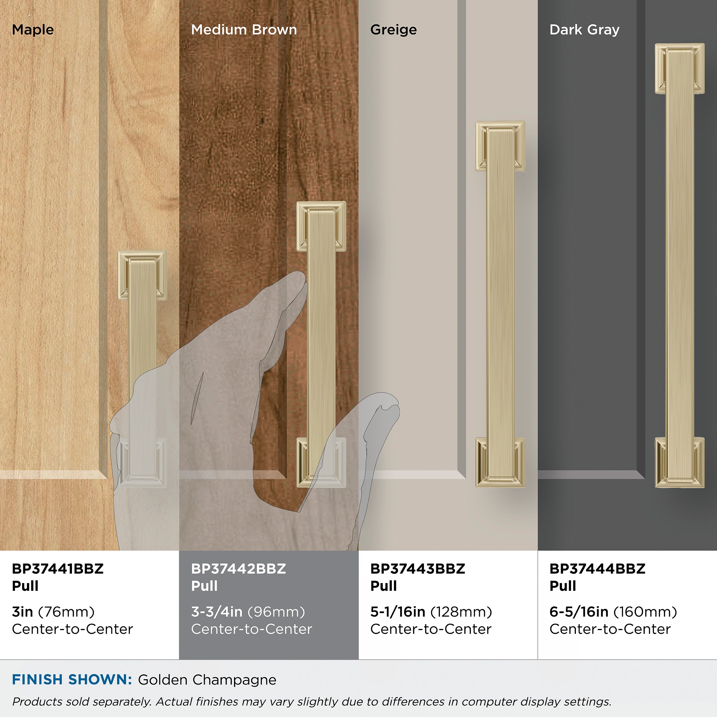 Amerock BP37442BBZ Cabinet-Pulls - View #8