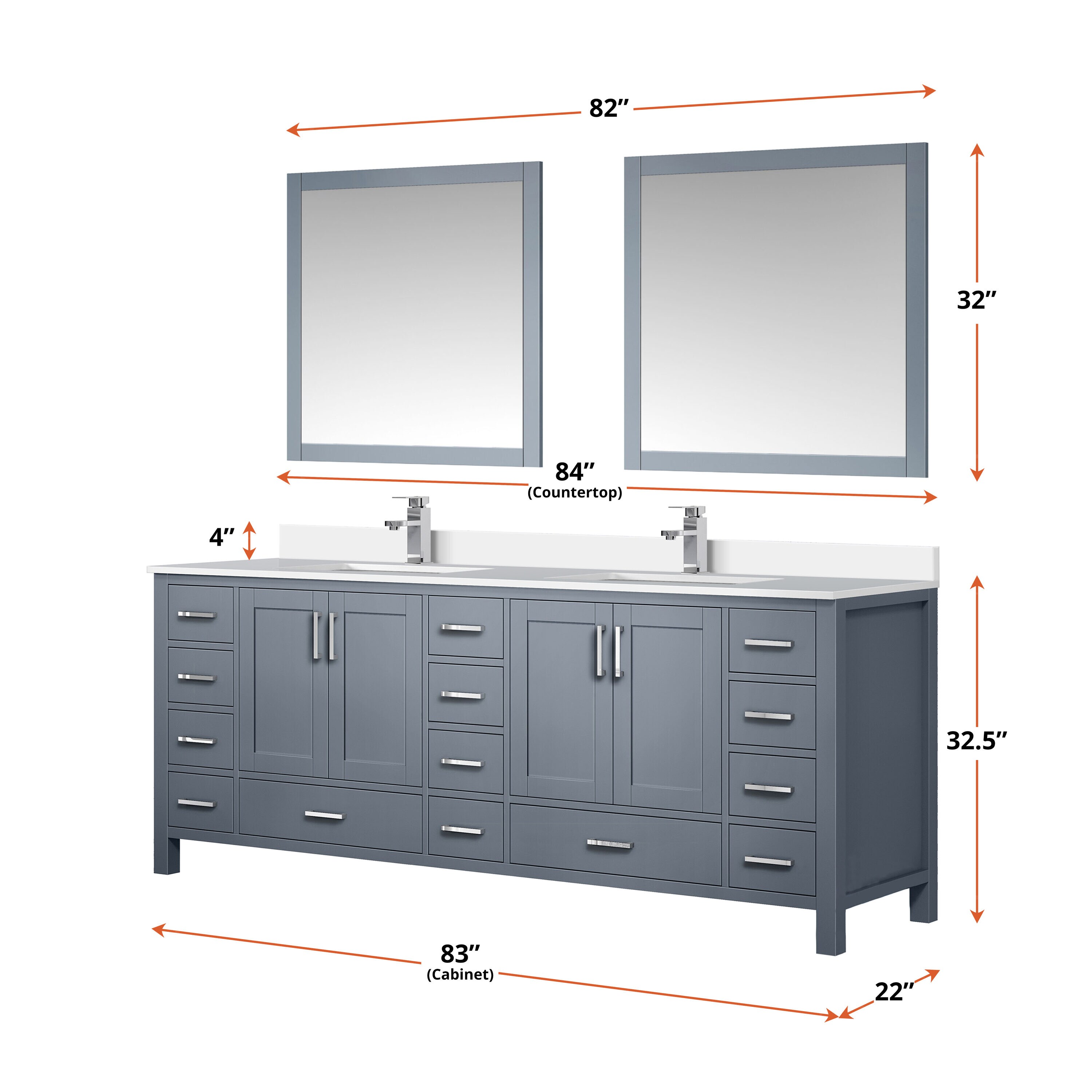 Lexora LVJ84DB300 Bath-Vanity-Combo - View #6
