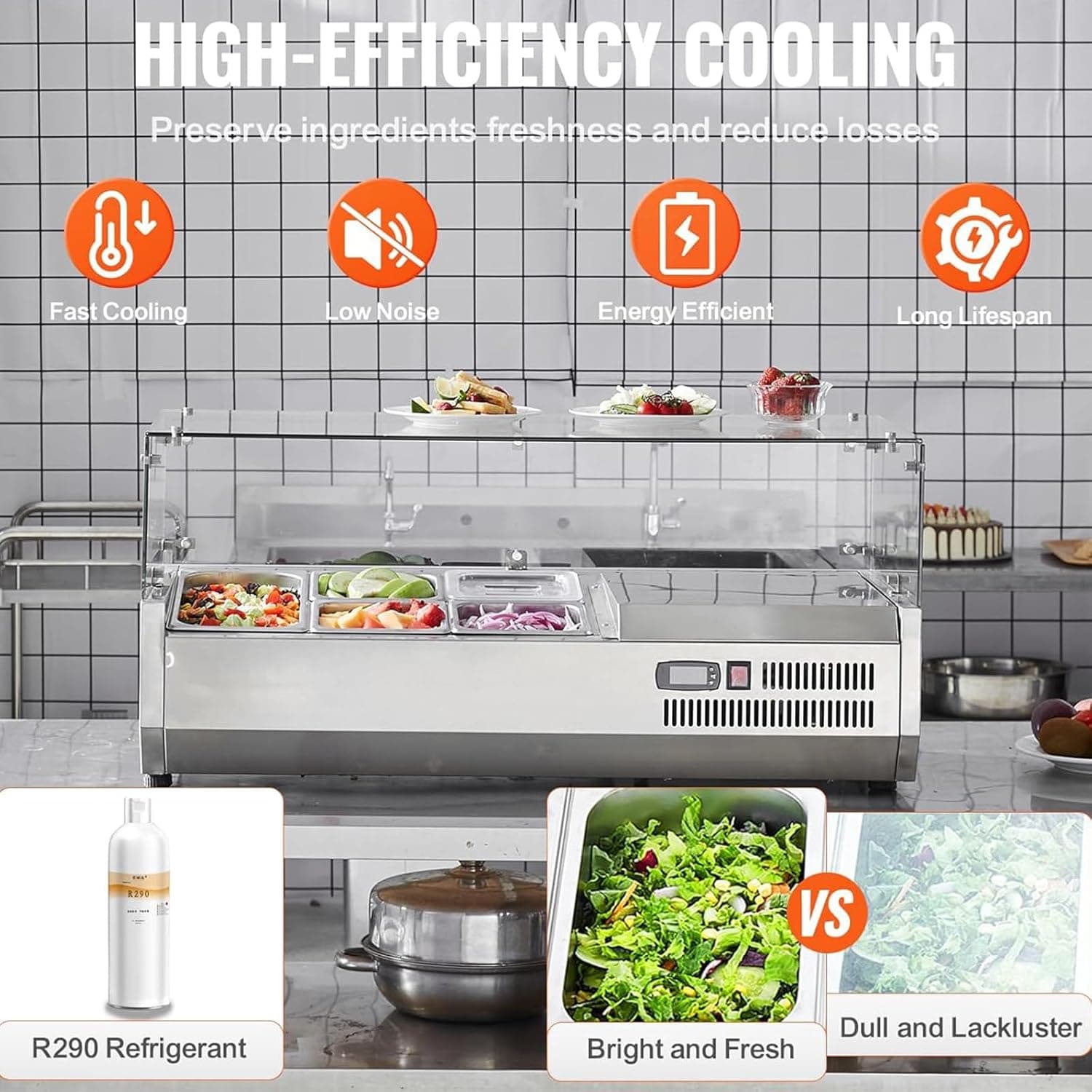 GAOMON LSPPJOK-8PO435CSLR Refrig-Prep-Tables - View #5