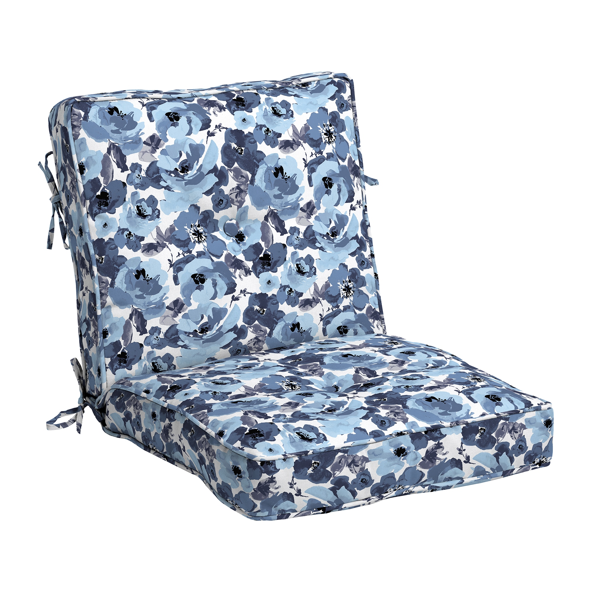 Arden Selections Plush BlowFill 20 x 21 in. Outdoor Dining Chair Cushion - Clark Blue