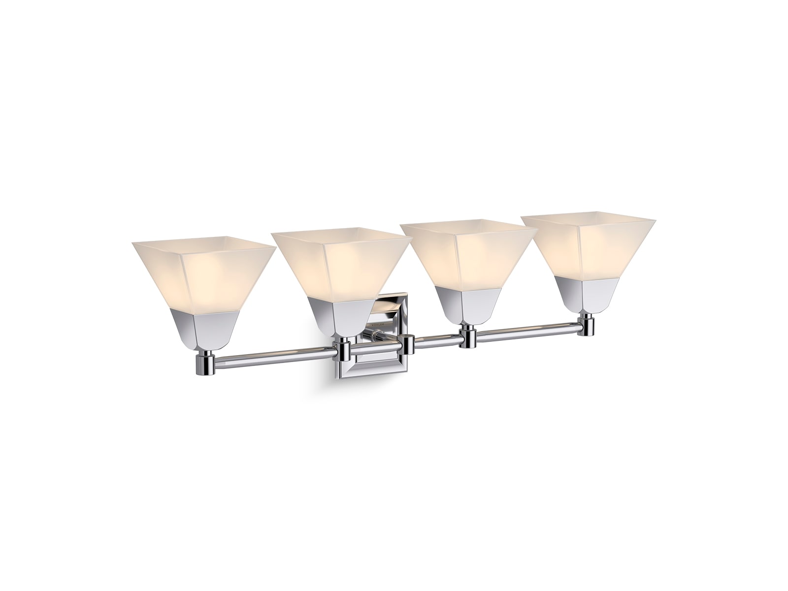 Elegant Crown Molding Inspired 4-Light Polished Chrome Sconce