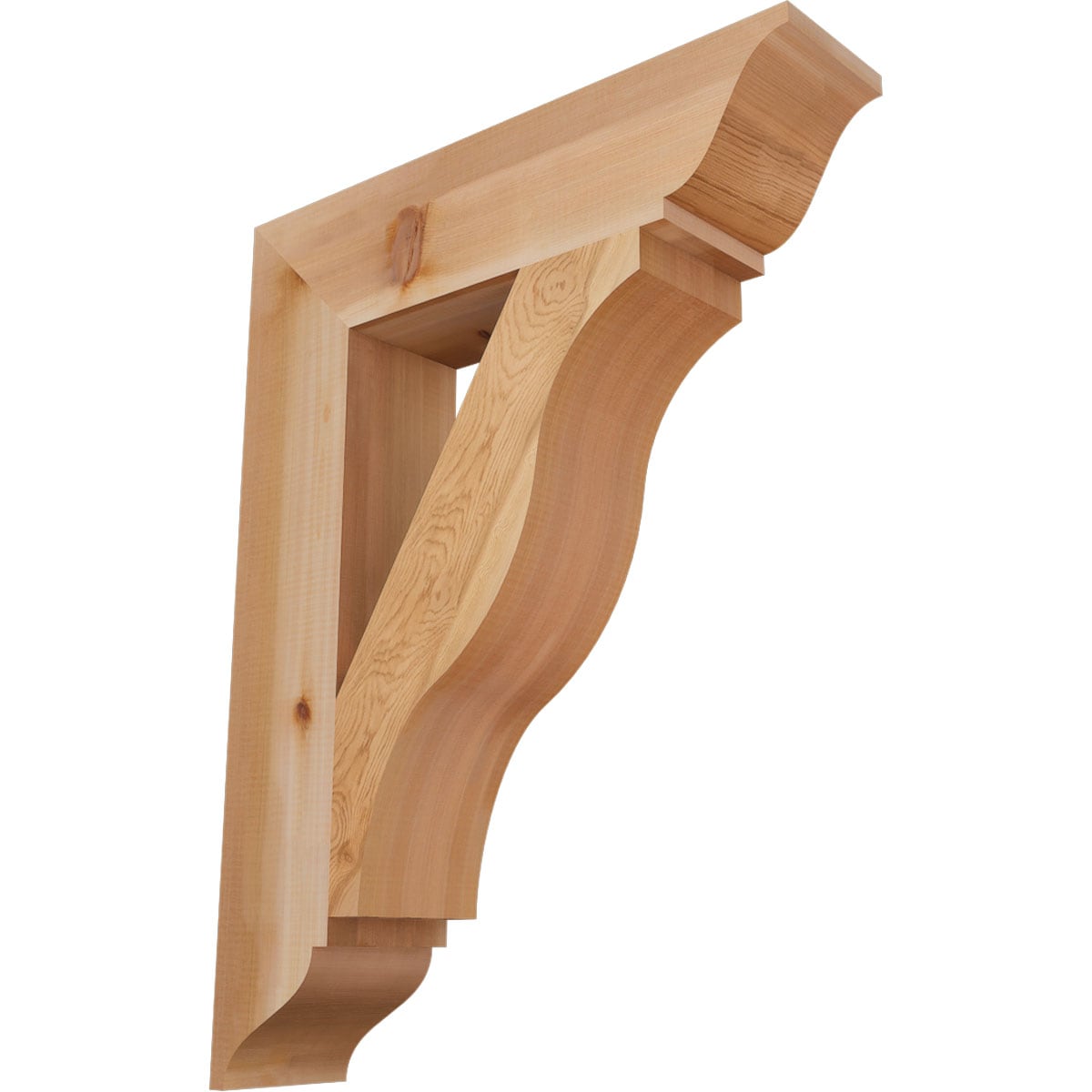 Ekena Millwork BKT06X26X34FST01SWR Funston traditional smooth 5-1/2-in x 26-in x 34-in Western red cedar Brown Wood Standard bracket