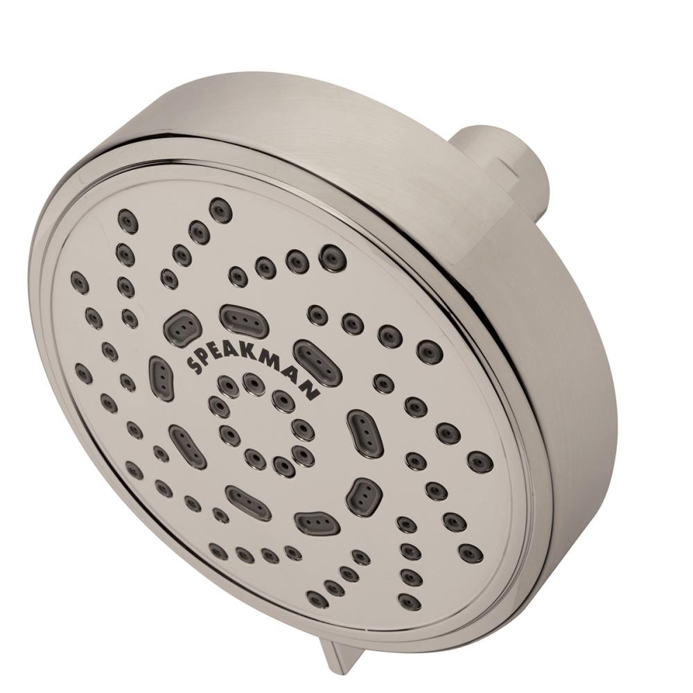 Speakman S-4200-BN-E175 Echo 3.0 -Settings Brushed Nickel 4.375-in Round Fixed High Pressure Shower Head 1.75 GPM
