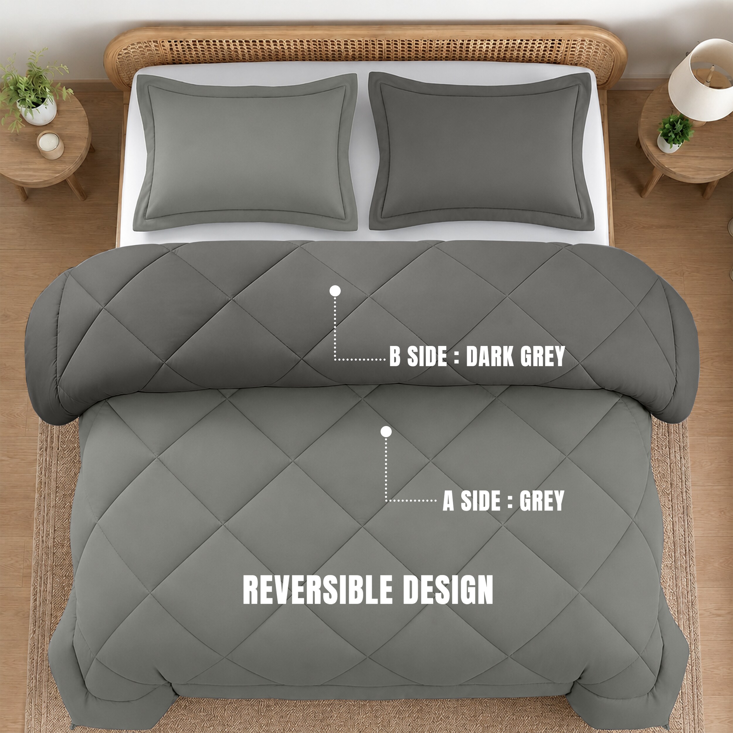 Lux Decor Collection CMF 3PC K SD GDRK Comforters-And-Bedspreads - View #2