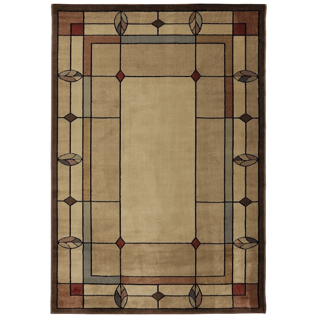 Mohawk Home Leaf Point 8 X 10 Brown, How Big Is 8 By 10 Area Rug