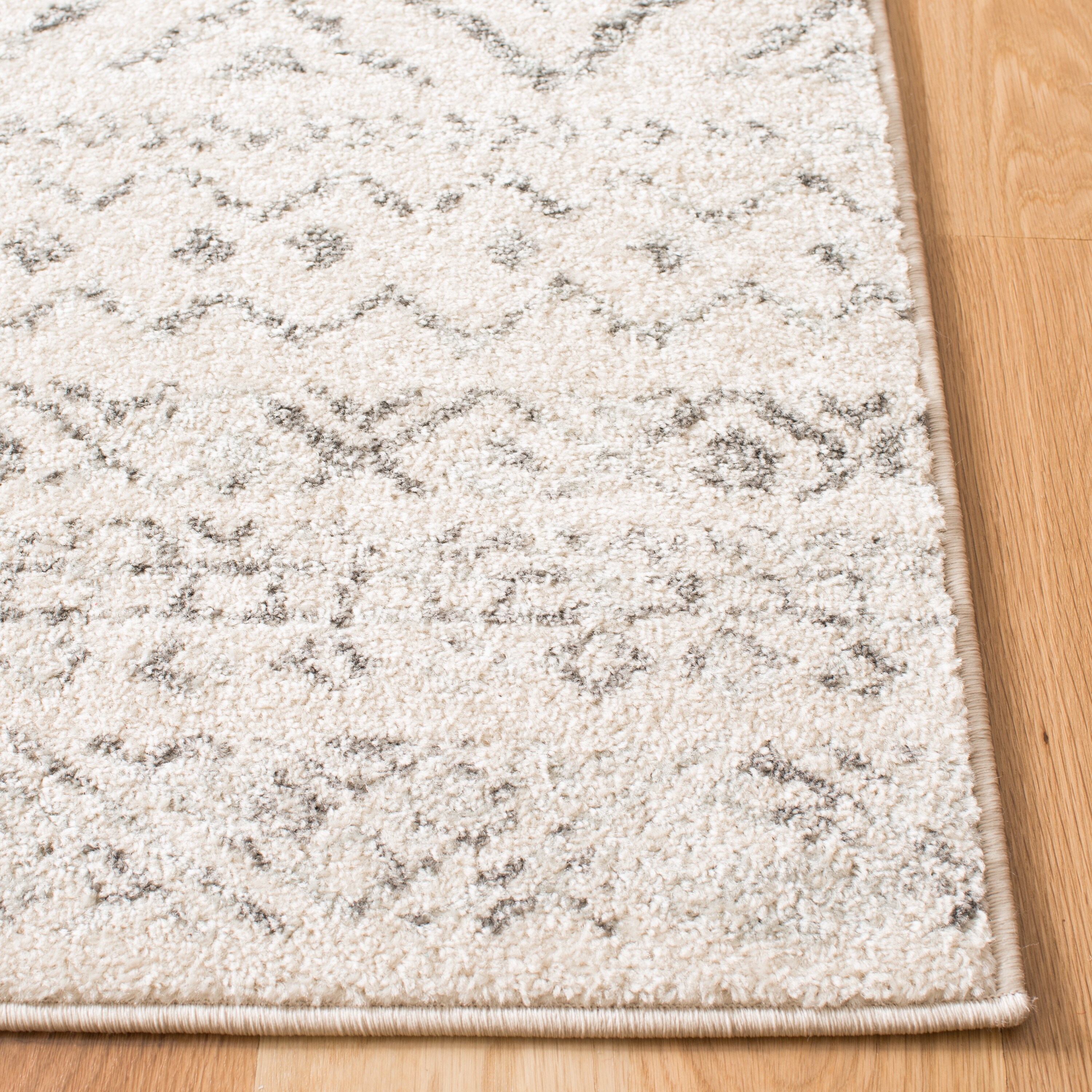 Ivory & Grey Moroccan Boho 2' x 5' Hand-Knotted Runner