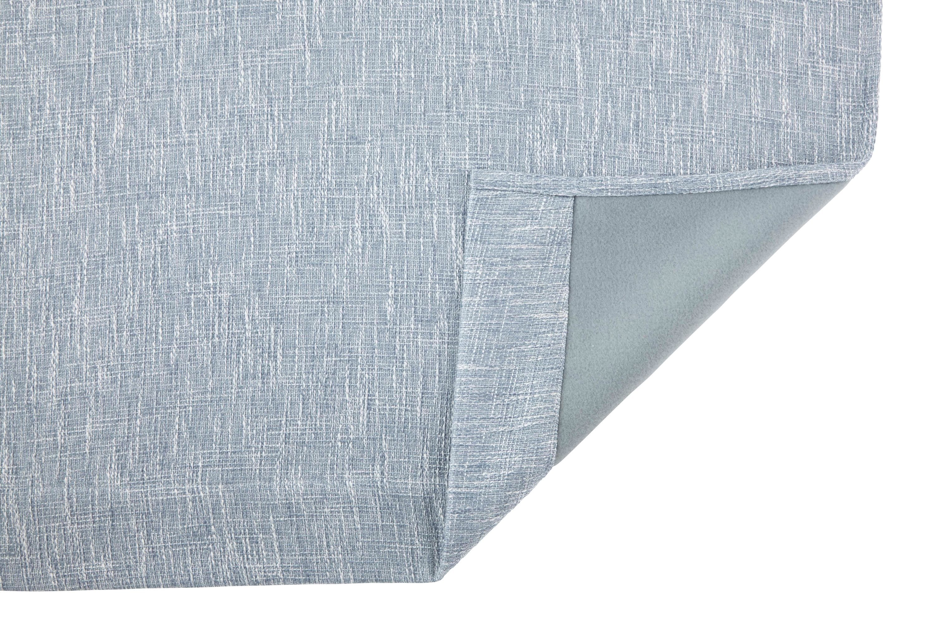 allen + roth 84-in Dusty Blue Blackout Thermal Lined Grommet Single ...