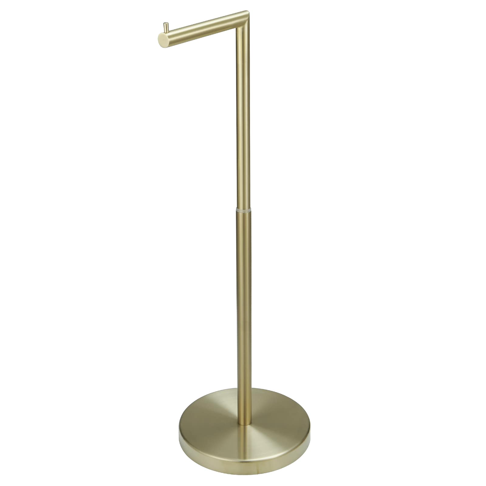 BWE A-91016-BG-2 Brushed Gold Freestanding Single post Toilet Paper Holder 1 -Rolls with Storage
