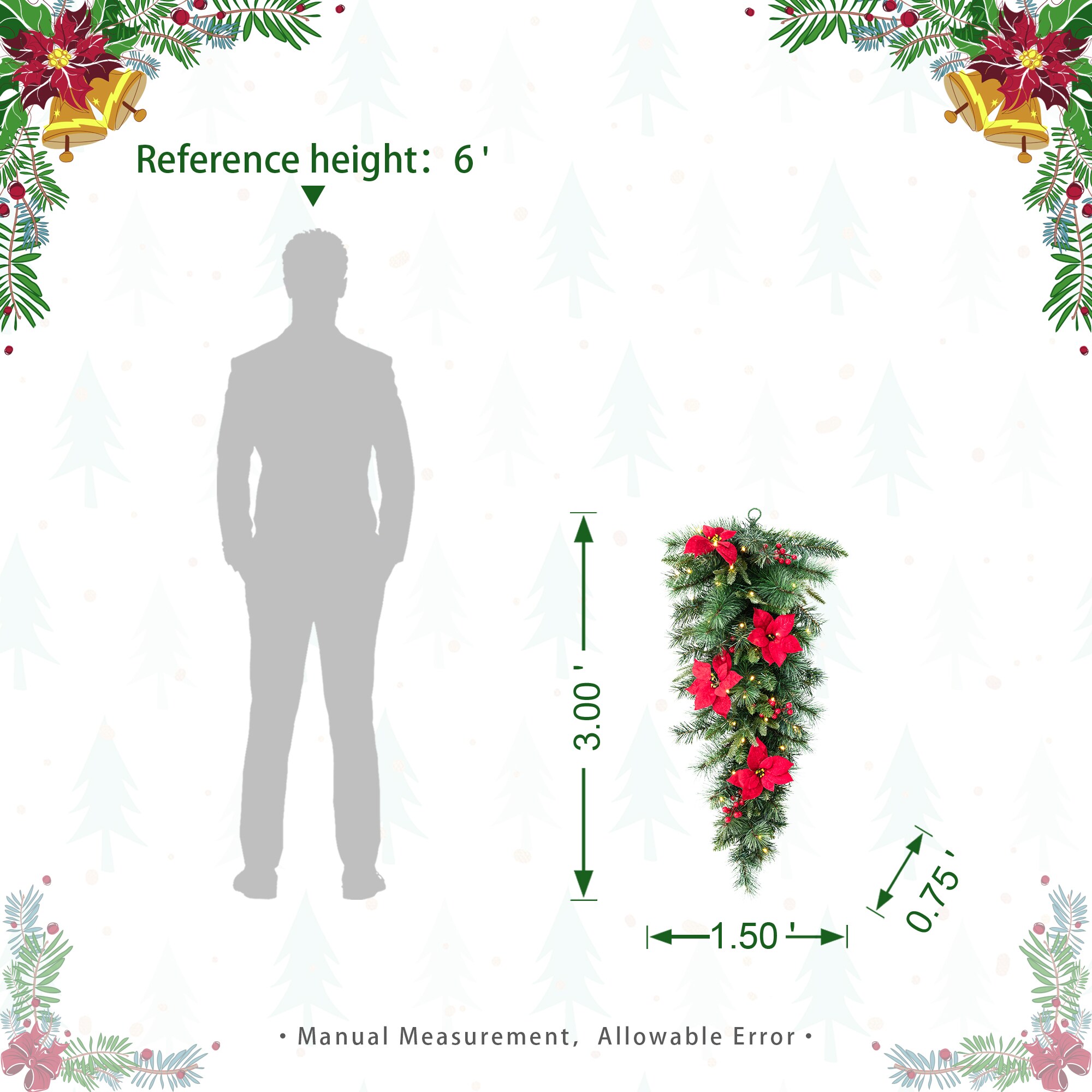 Glitzhome 2016000028 Artificial-Christmas-Garland - View #7
