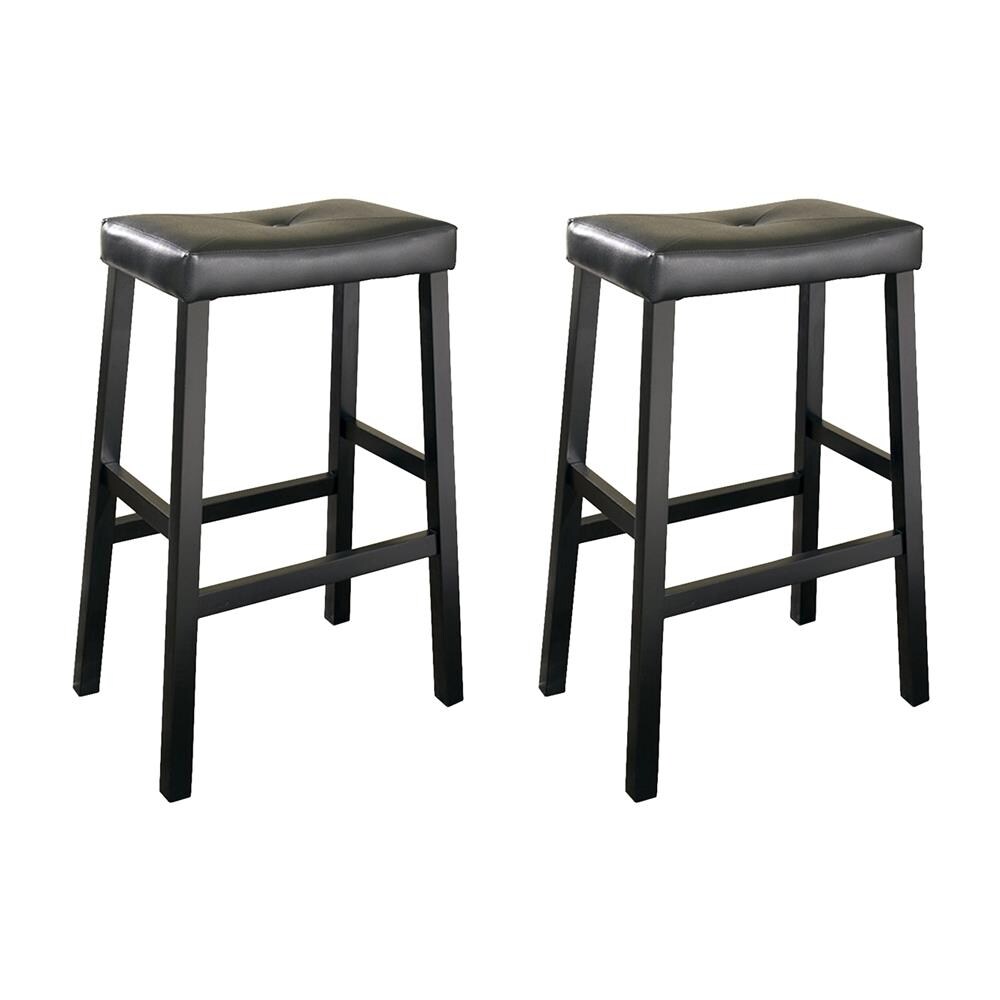 Crosley Furniture Set of 2 Black Bar height (27-in to 35-in ...