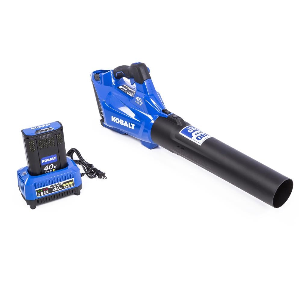 Kobalt 40-volt 480-CFM 110-MPH Battery Handheld Leaf Blower 3 Ah ...