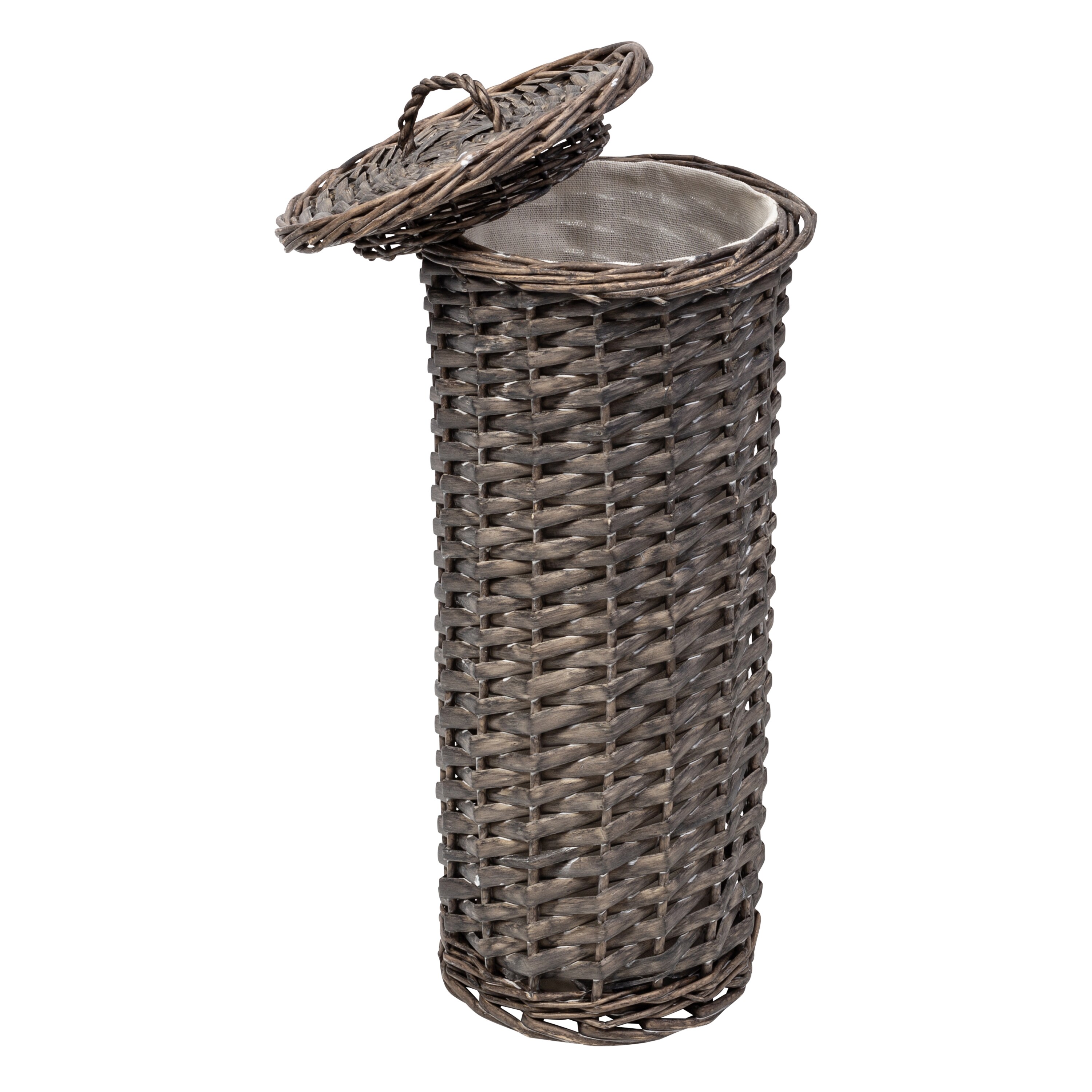 Honey-Can-Do Brown Wood Bathroom Organizer - Woven Water Hyacinth with  Polyester Lining in the Bathroom Accessories department at