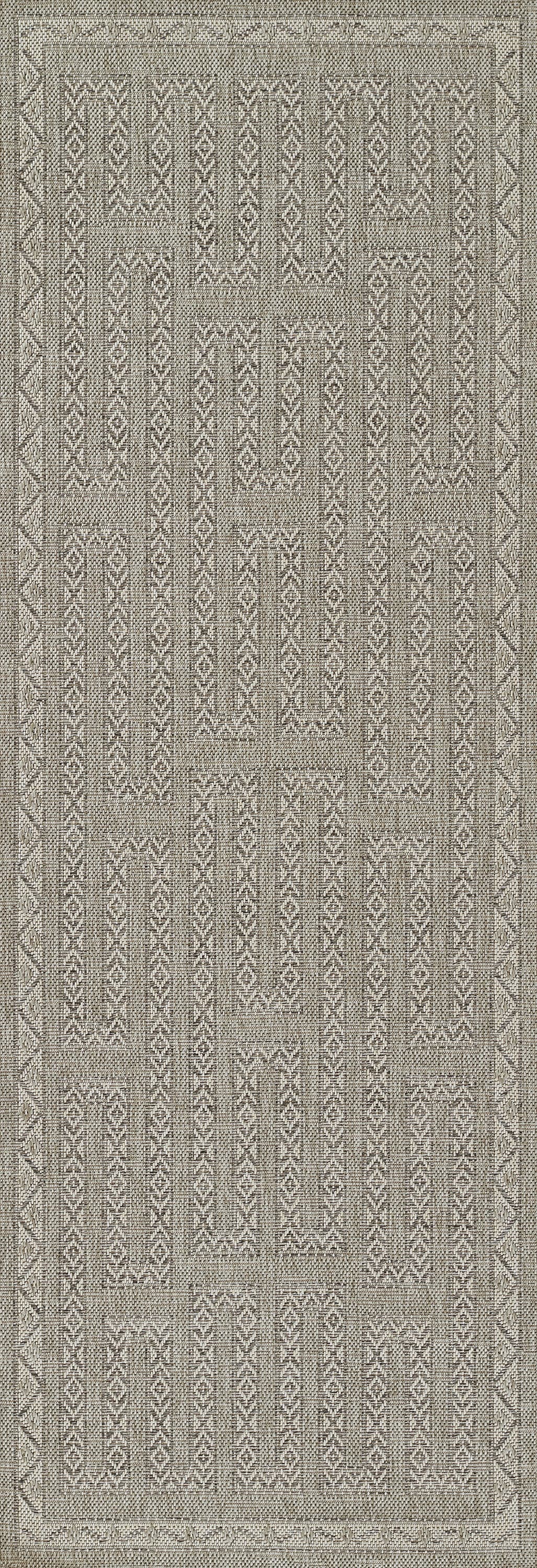 Momeni HAMPOHAM-8GRY2776 2 x 8 (ft) Woven Polypropylene Grey Rectangular Indoor/Outdoor Runner rug