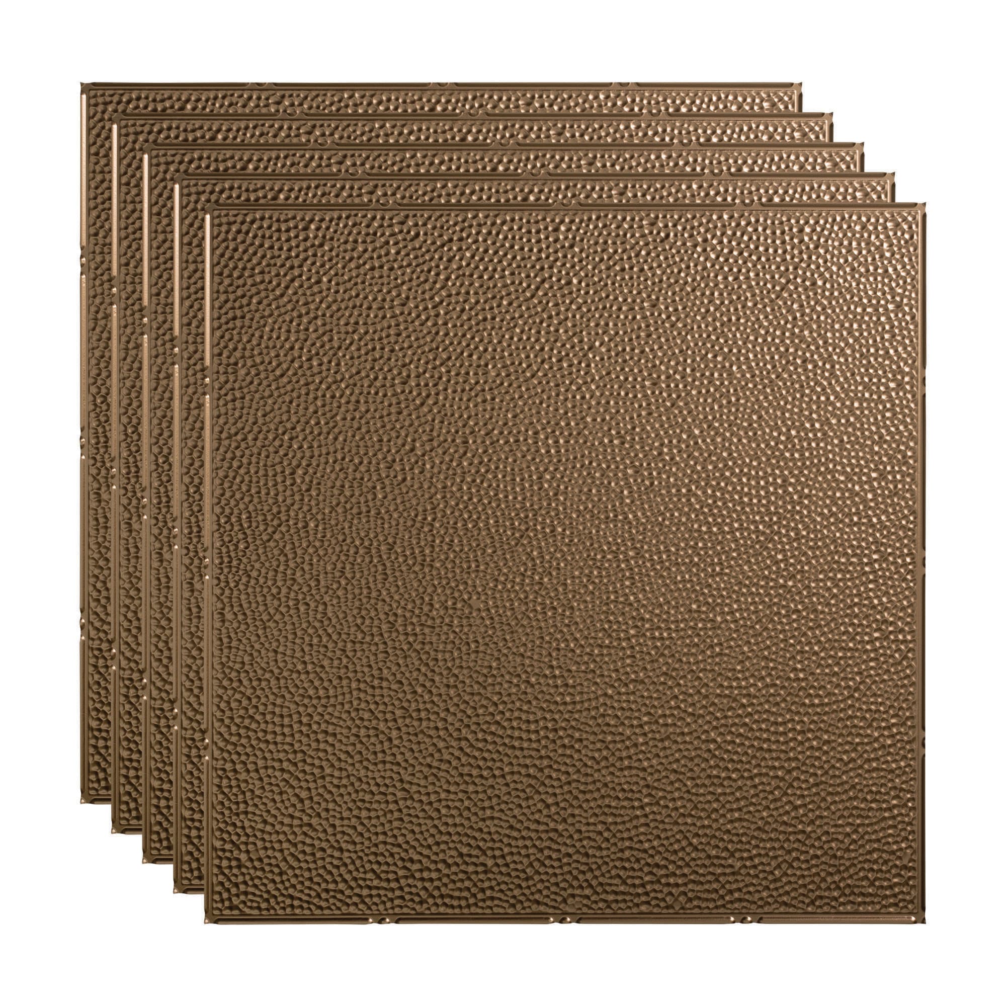Fasade PL5928 2-ft x 2-ft Border Fill Argent Bronze PVC Drop Ceiling Tile ( 5 -Pack, 20-Sq. Feet / Case )