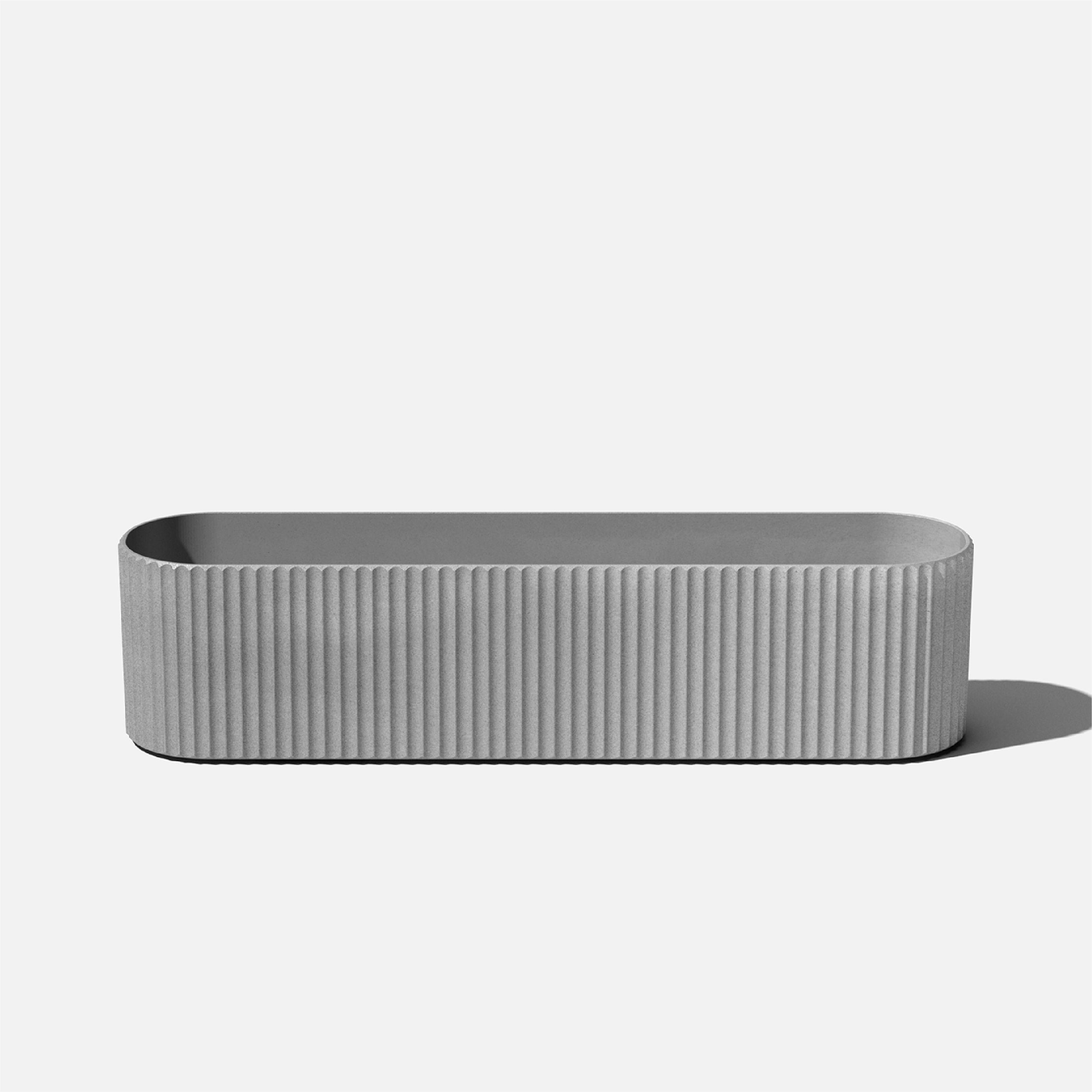 Veradek DMVWB36C Rectangle 8.25-in W Large Gray Plastic Outdoor Window box with Drainage Holes