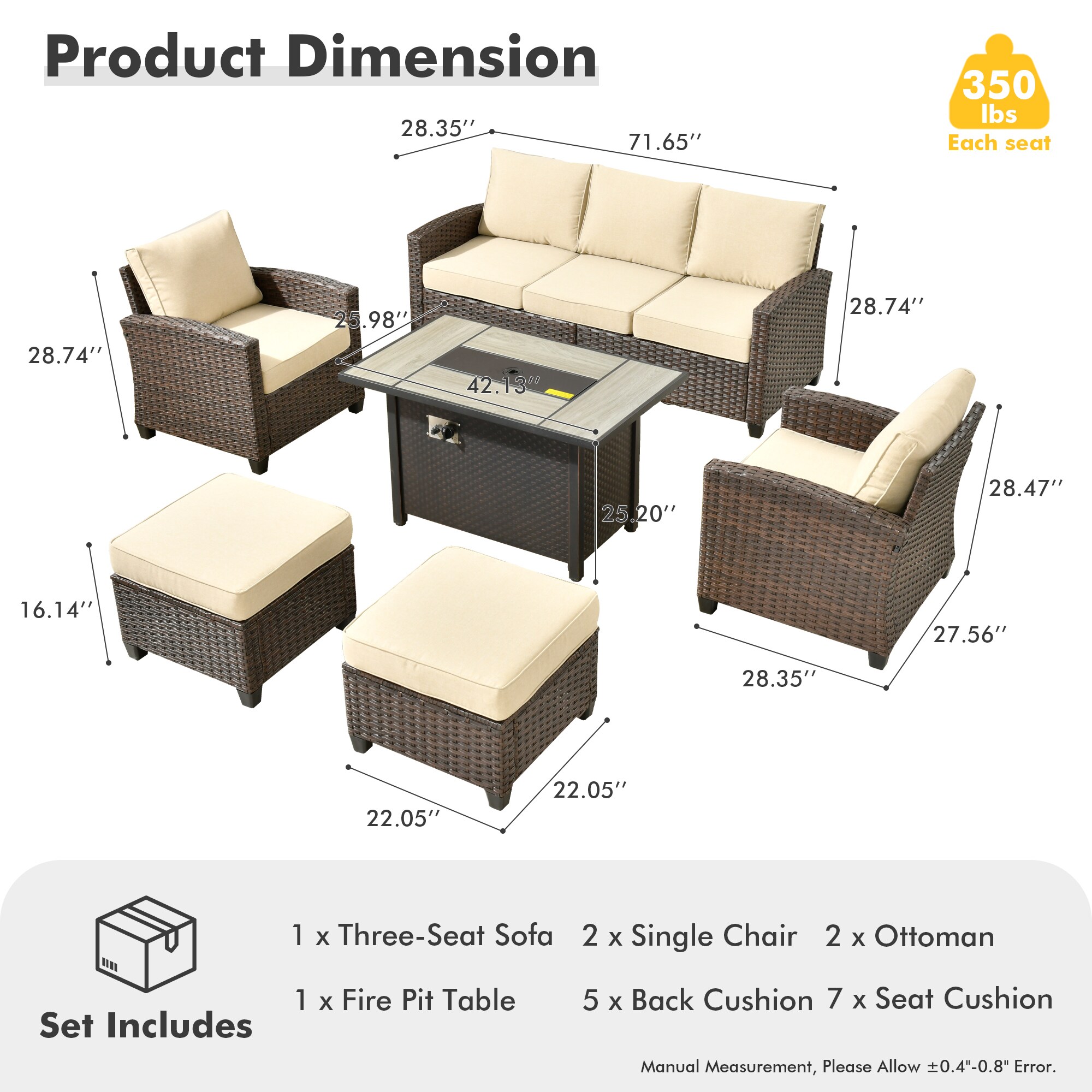 Ovios RFPPR600 Patio-Conversation-Sets - View #9