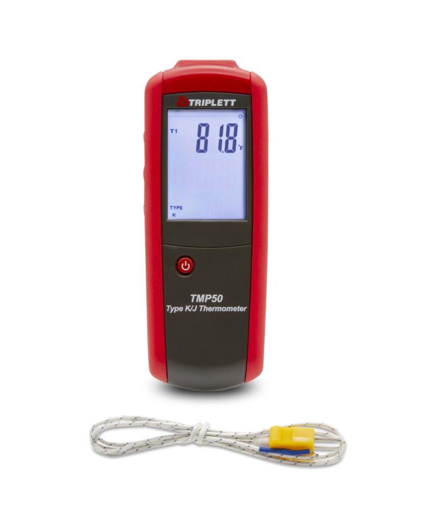 TRIPLETT LCD Specialty Meter - Infrared, Type K, and Air Temperature Tester  (Battery Included) in the Specialty Meters department at