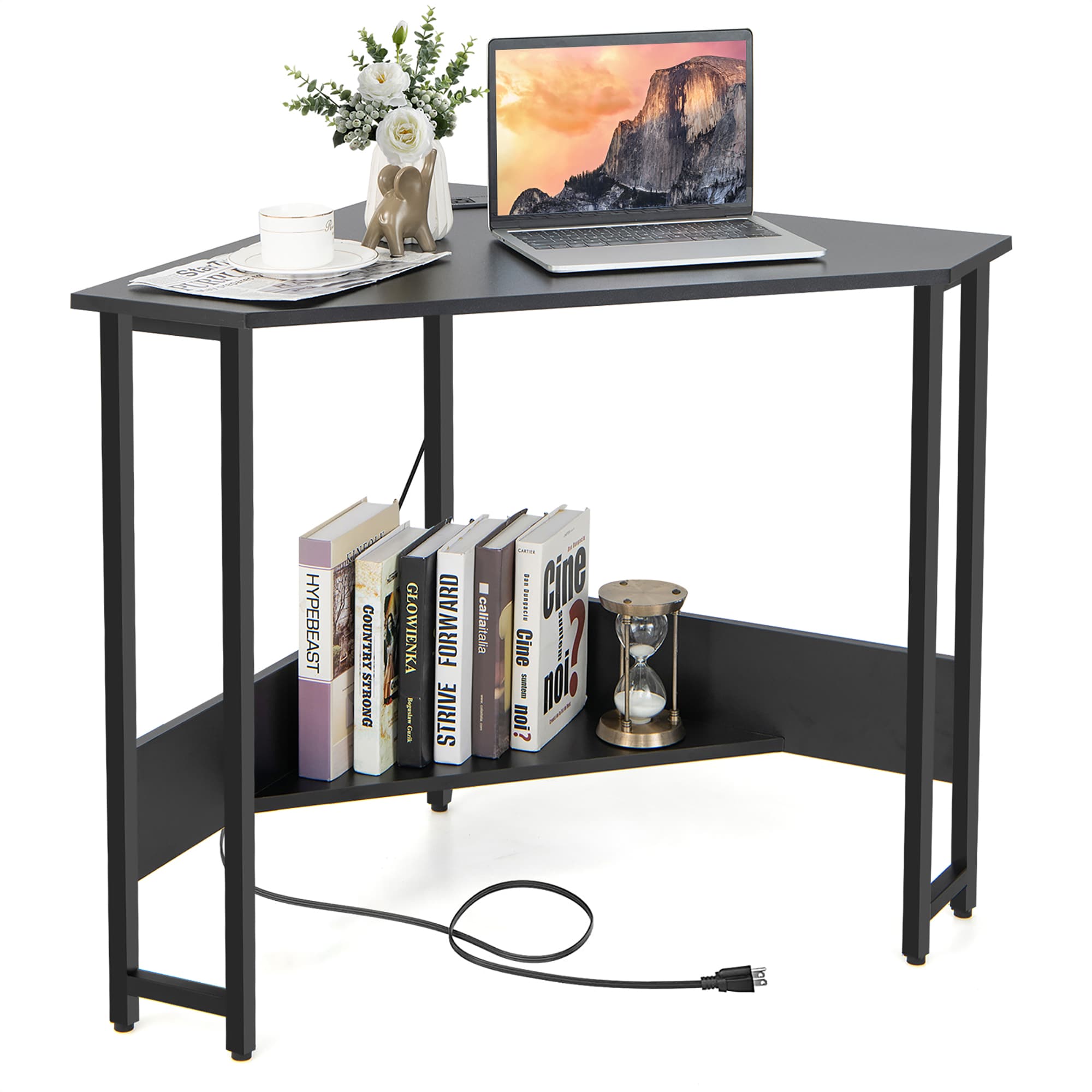 Costway SXL00211 25.5-in Black Modern/Contemporary Computer desk
