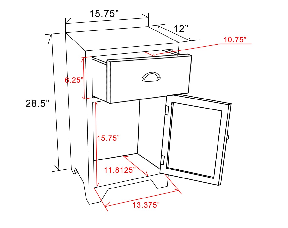 LuxenHome WHIF770 End-Tables - View #15