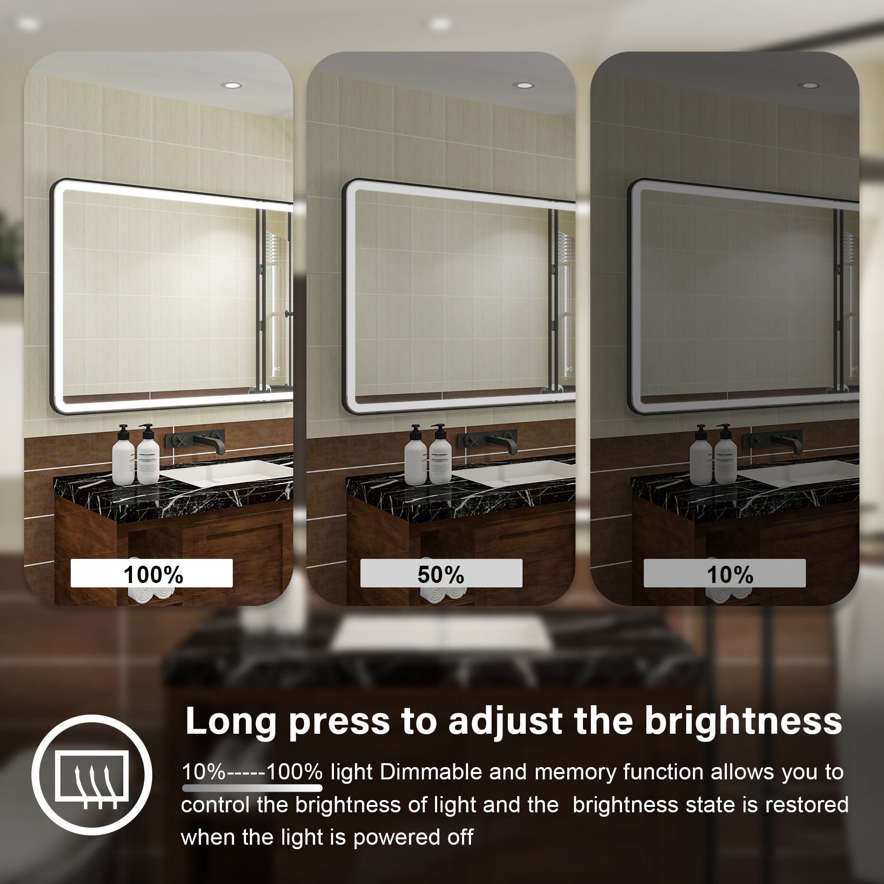 WELLFOR TRX-957AD Framed-Bath-Mirrors - View #10