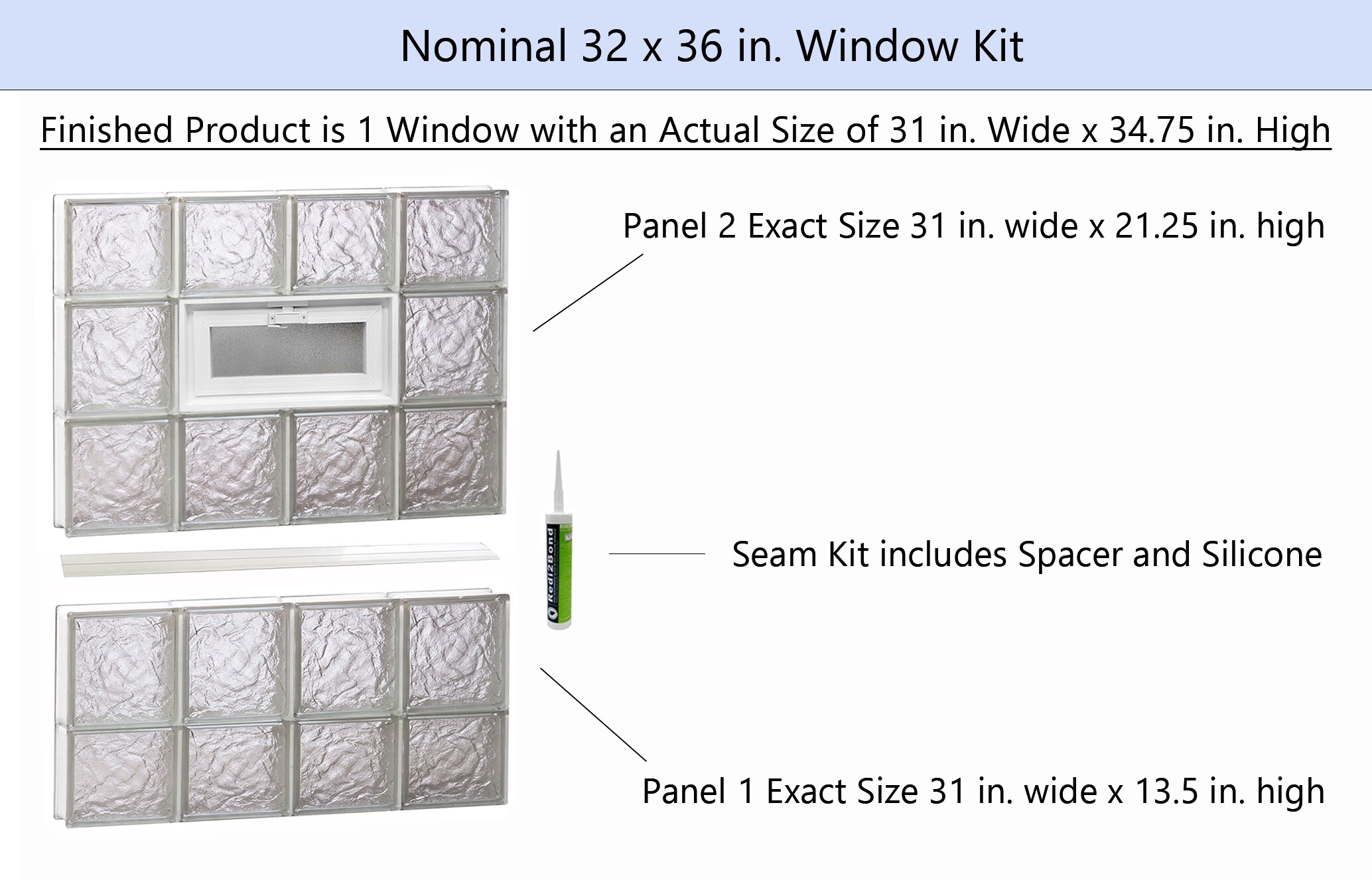 REDI2SET V3236IS Glass-Block-Windows - View #2