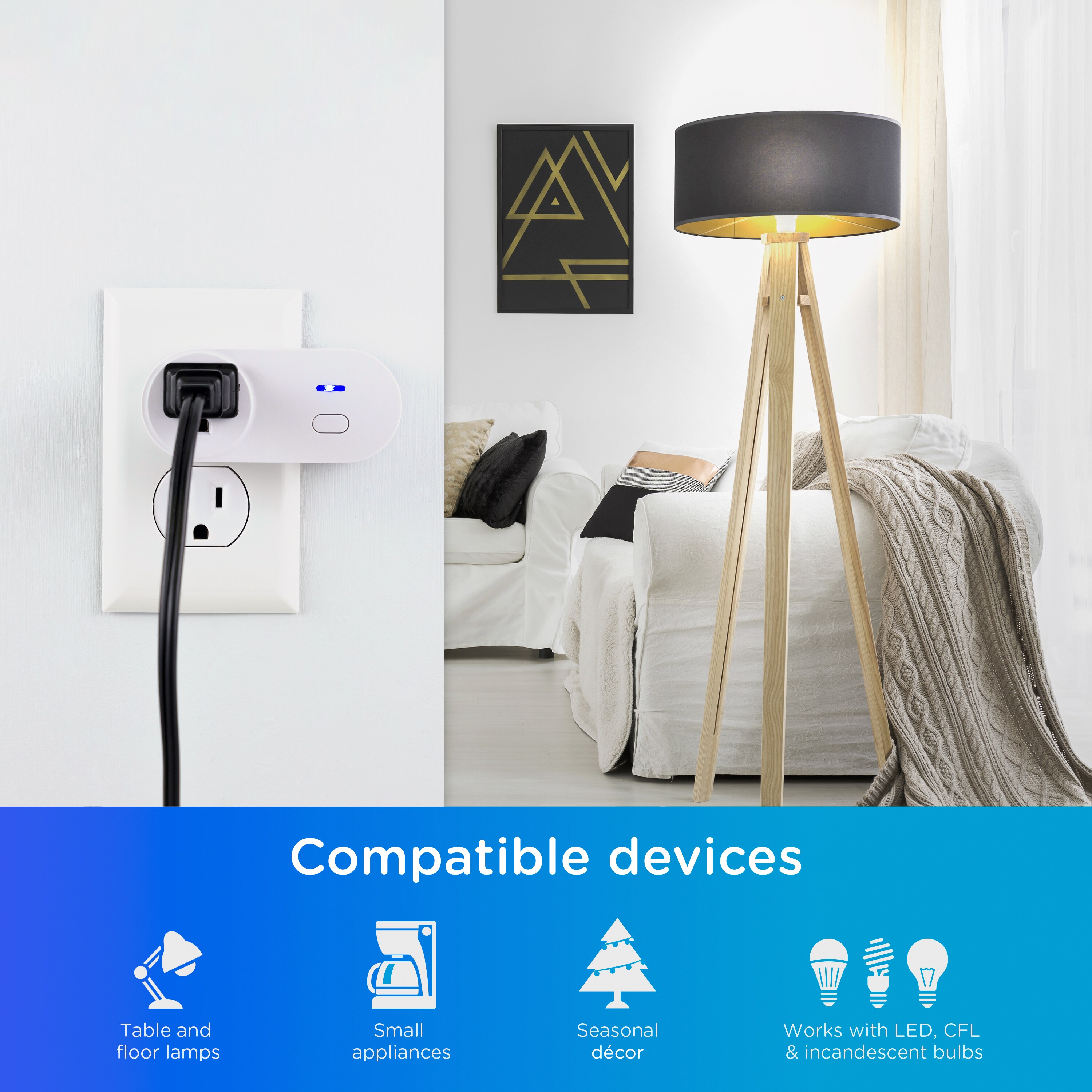 Enbrighten 125 Volts 1-Outlet Indoor Smart Plug 51249 at Lowes.com