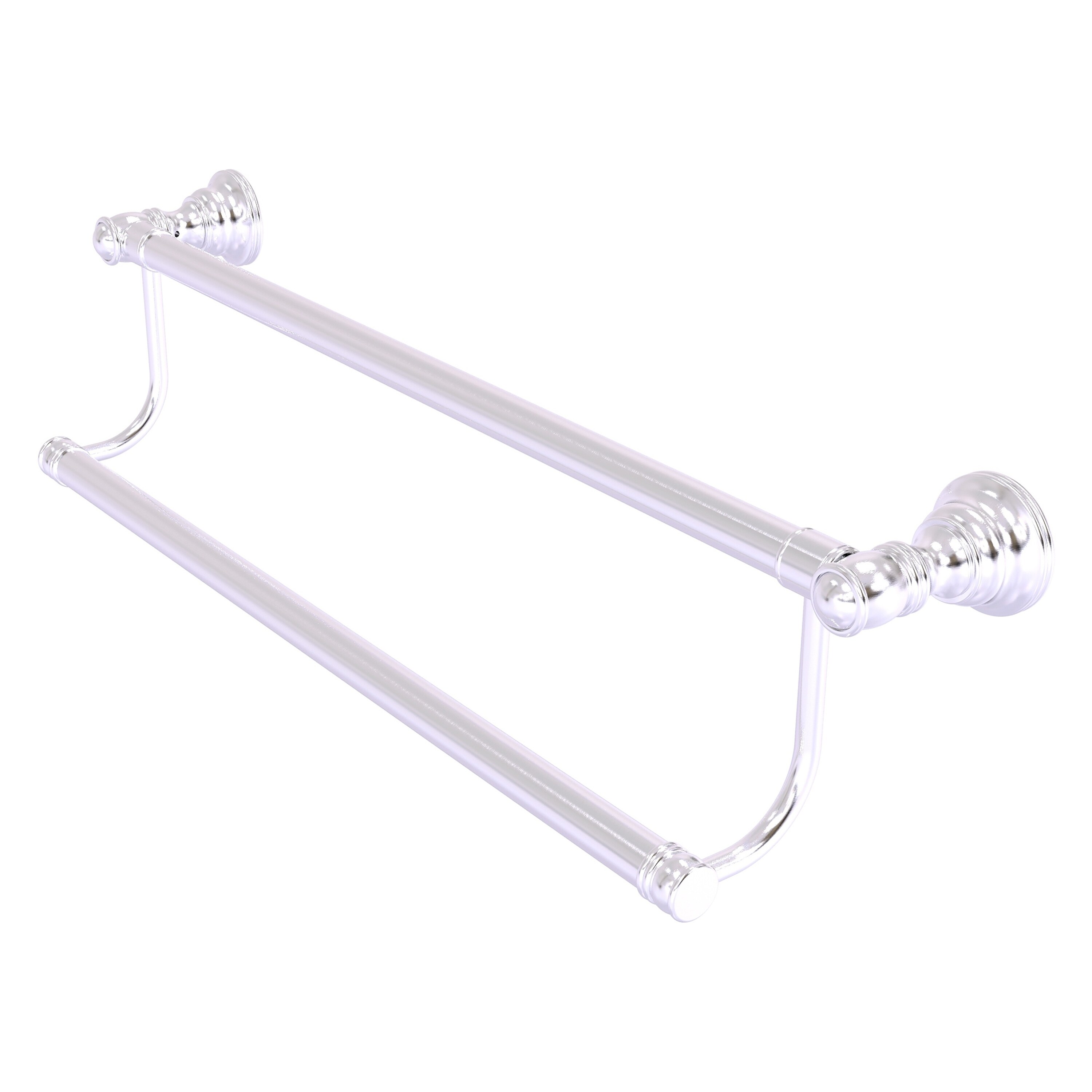 Allied Brass CL-72-24-SCH Carolina 24-in double Satin Chrome Wall mount Double Towel Bar