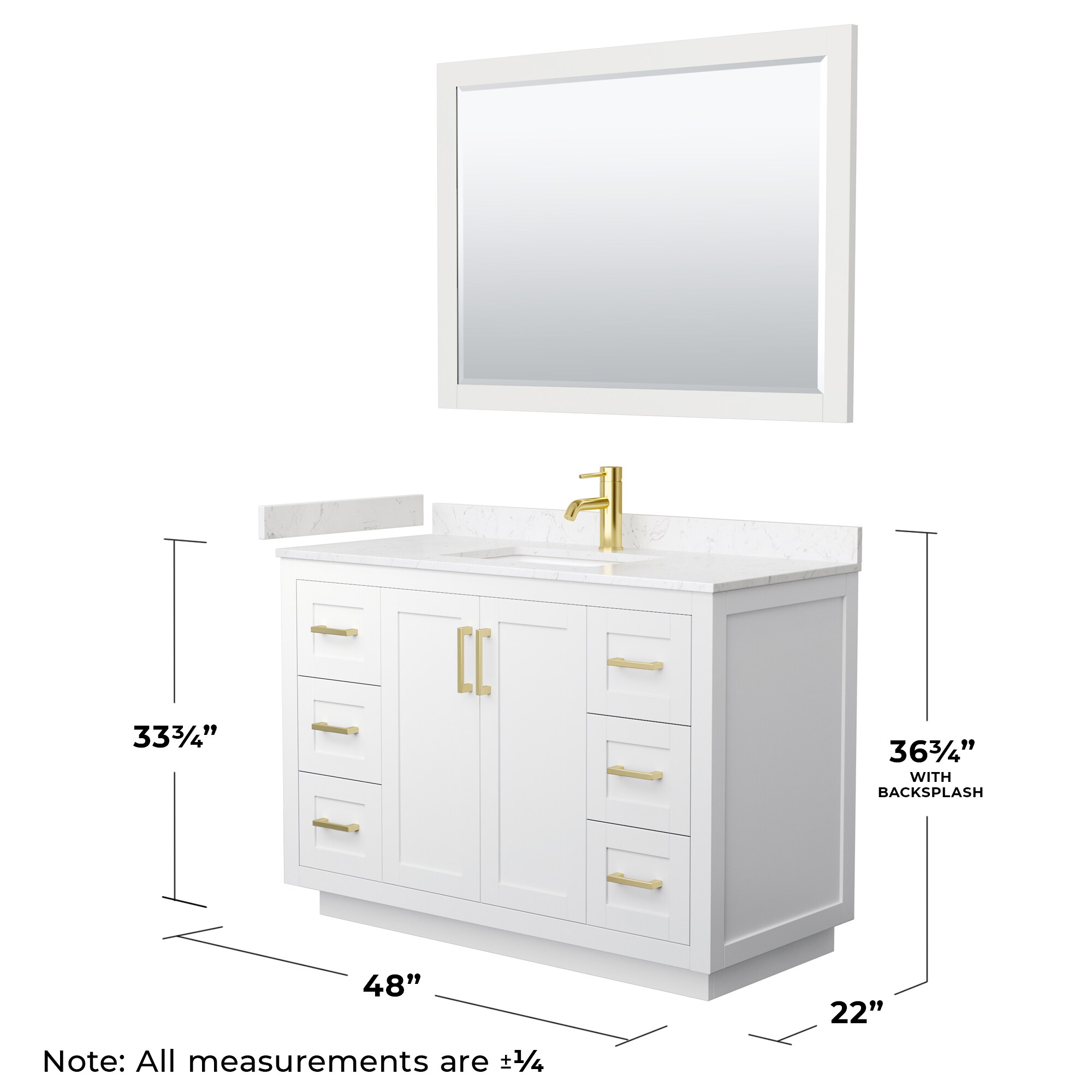 Wyndham Collection WCF292948SWGC2UNSM46 Bath-Vanity-Combo - View #6