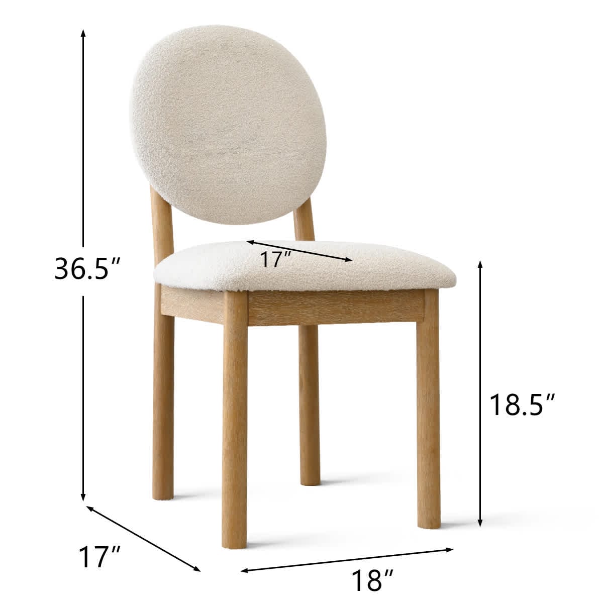 Maison Boucle MAYE-DCHR-BEIGE-6 Dining-Chairs - View #3