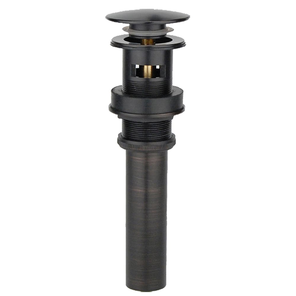 Oil Rubbed Bronze Overflow Pop-Up Bathroom Sink Drain