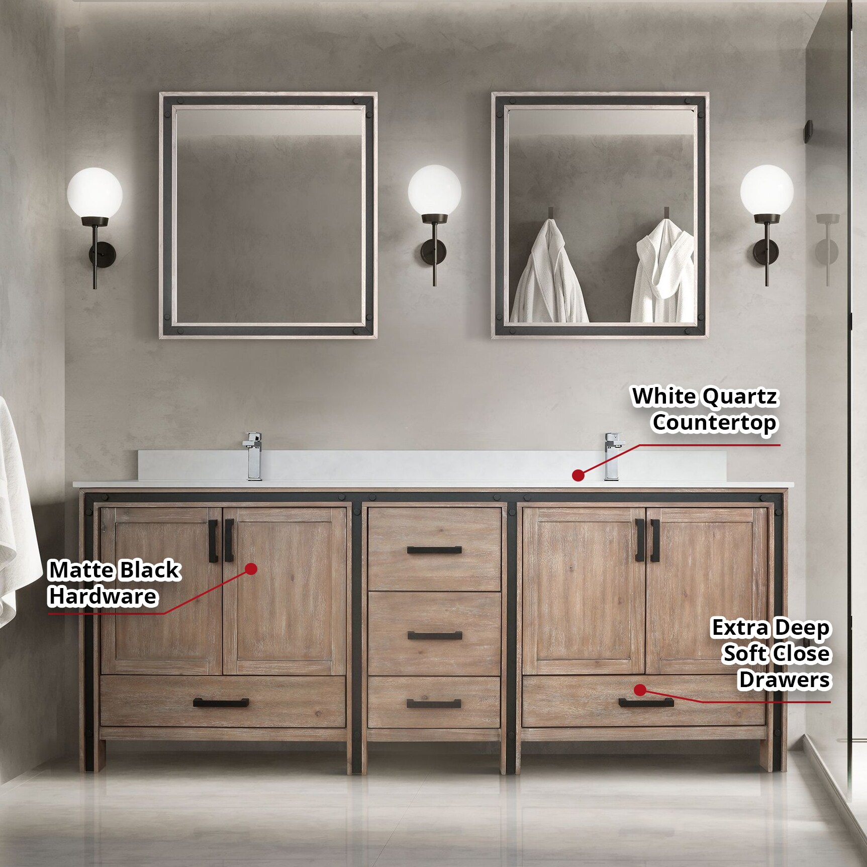 Lexora LVZV80DN210 Bath-Vanity-Combo - View #8