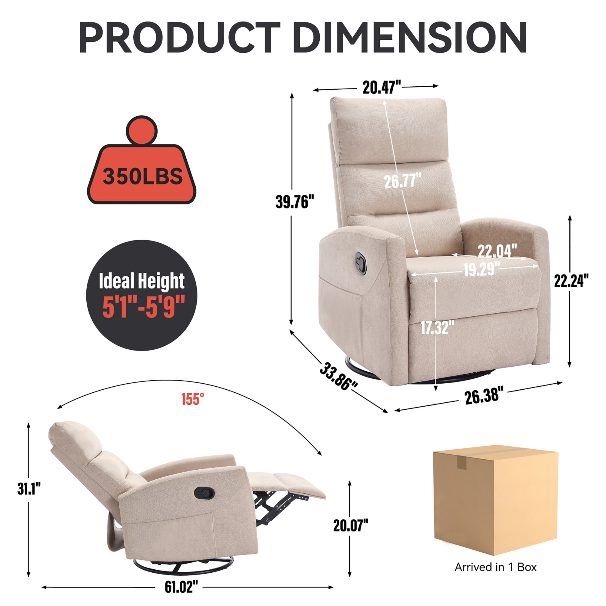 Sumyeg WF-MMER-004 BLACK recliners - View #11