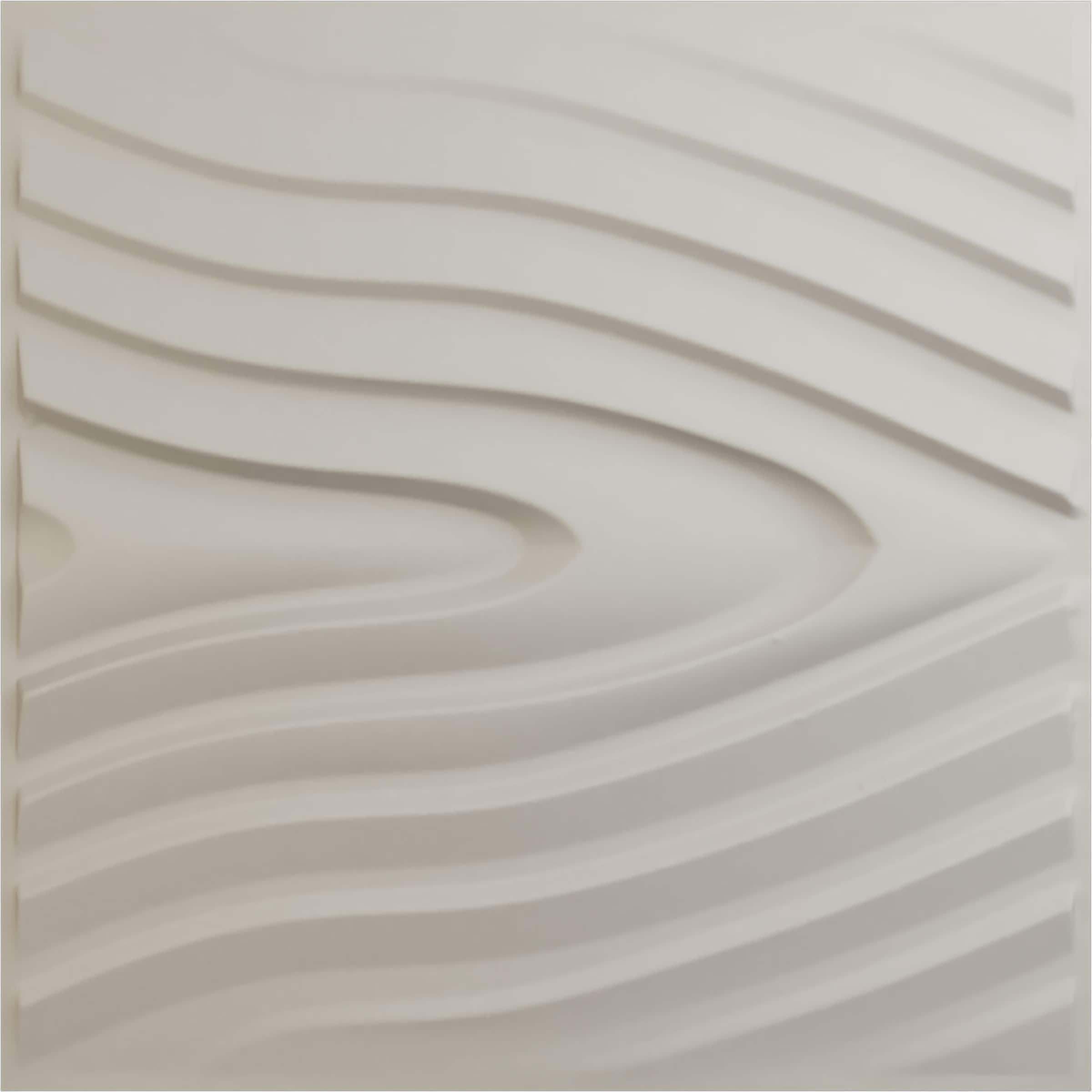 Ekena Millwork WP20X20KHGBW-CASE-12 19-5/8-in x 19-5/8-in Embossed Paintable/Stainable Black PVC Wall Panel ( 12 -Pack, Covers 32.04-sq ft )
