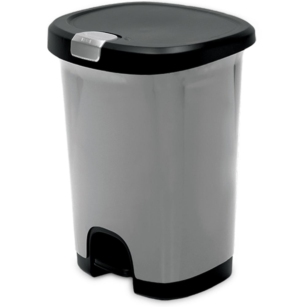  MevUs 7.9 Gallon Trash Can. Plastic Round Step Kitchen Trash  Can, Silver : Industrial & Scientific