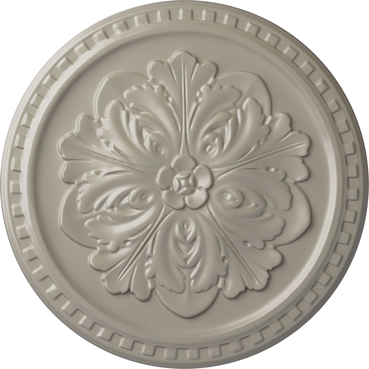 Ekena Millwork CM16ERPWS Emeryville 16.875-in W x 16.875-in L Painted Pearl White Polyurethane Whole Ceiling Medallion