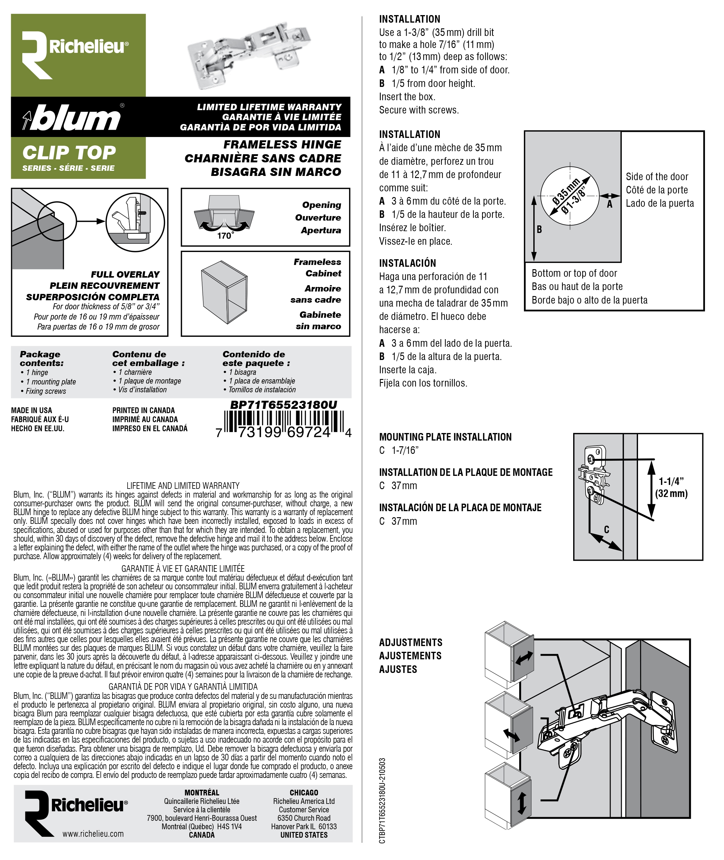 Richelieu BP71T65523180U Cabinet-Hinges - View #7