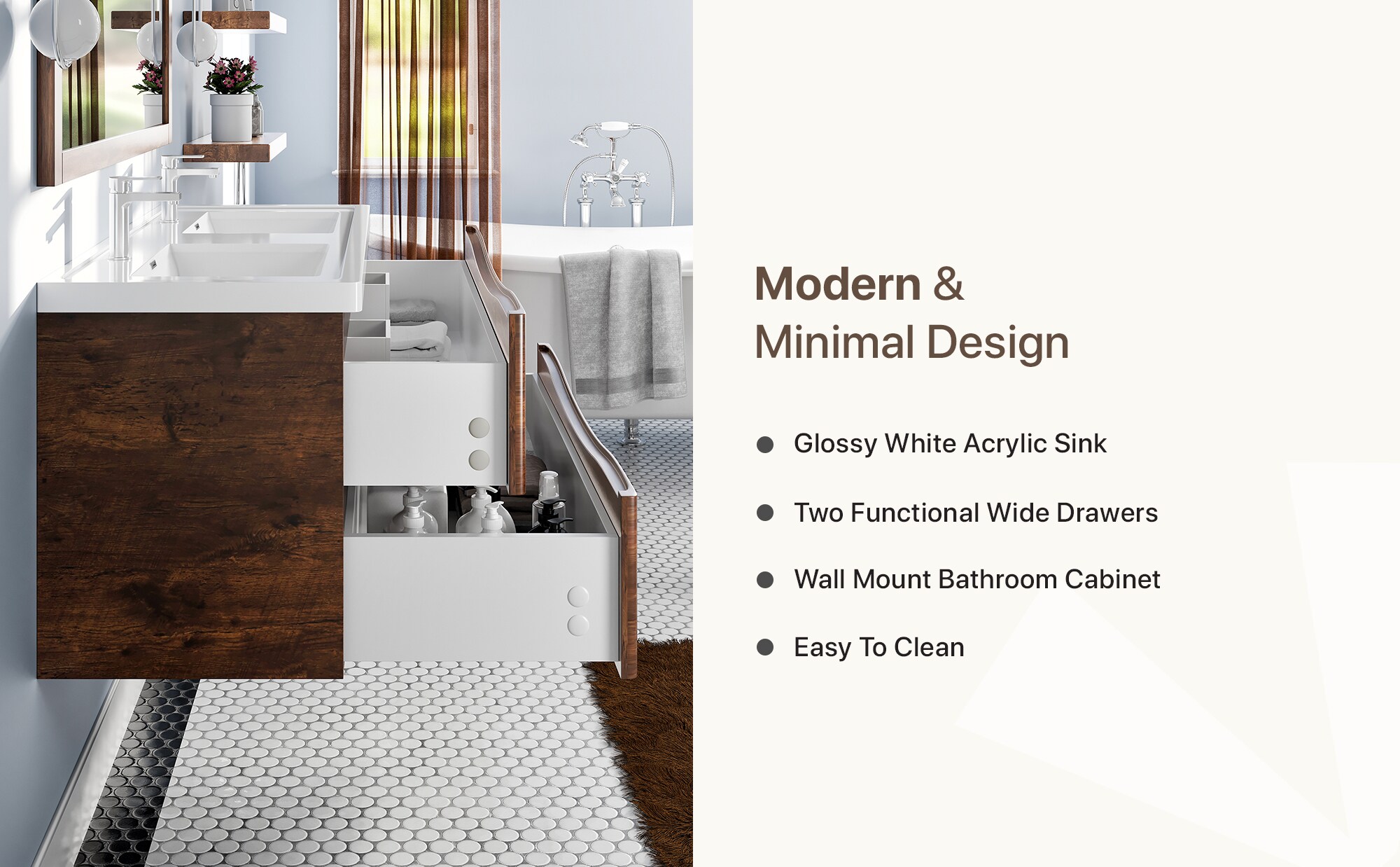 Eviva EVVN12-DS-48RSWD-WM Bath-Vanity-Combo - View #7
