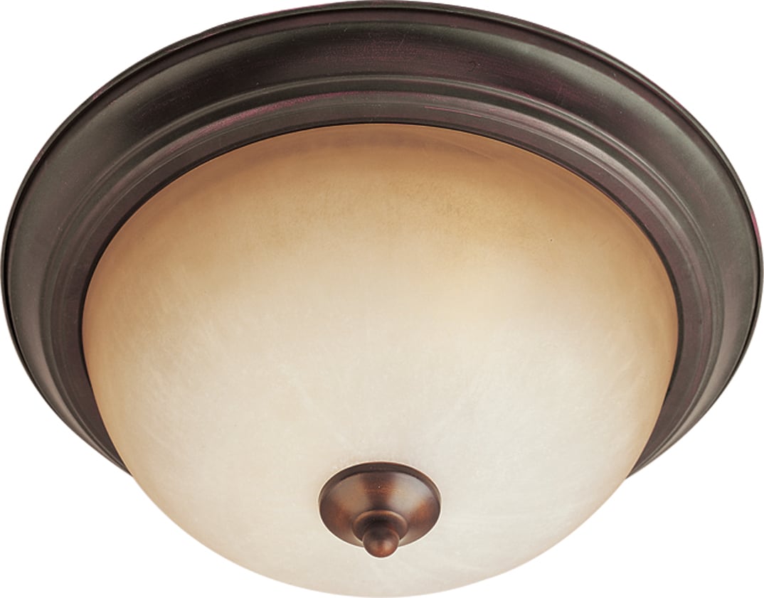 Maxim Lighting 5841WSOI Essentials 2 -Light 13.5000-in Oil-rubbed Bronze Flush Mount Light