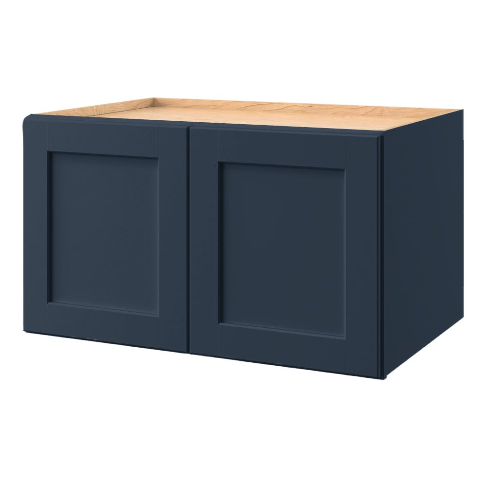 allen + roth 911NV Port 36-in W x 21-in H x 24-in D Navy Wall Fully assembled Cabinet (Flat Panel Shaker)