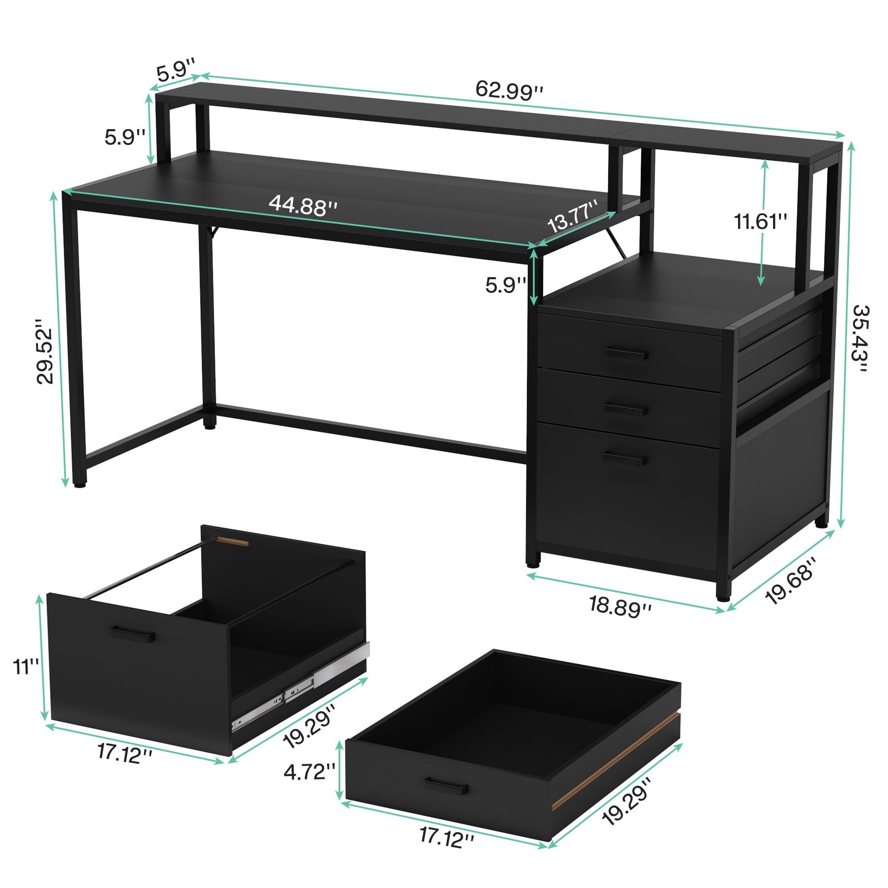 Fnova LWTJ-JW0839 Office-Tables - View #4