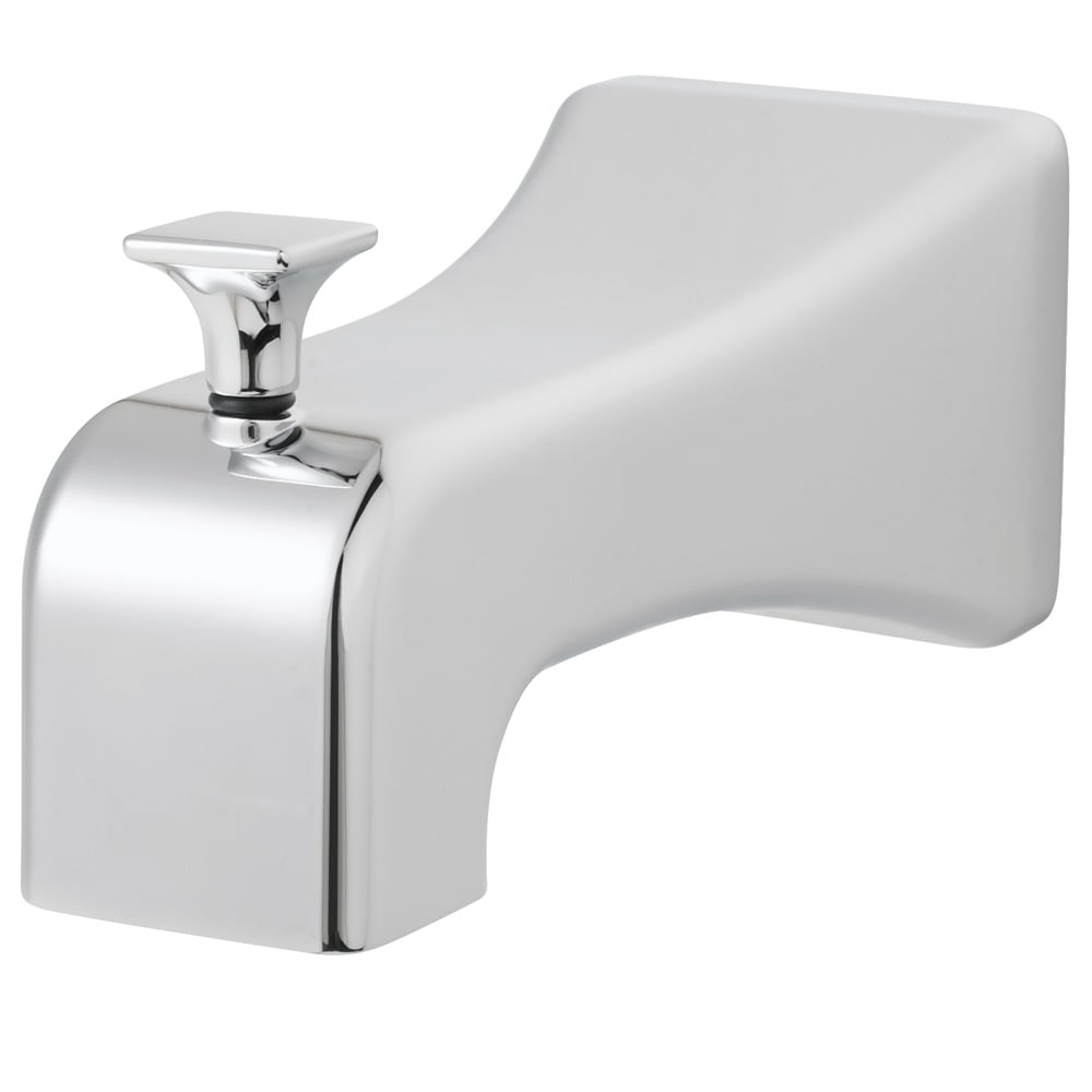 Polished Chrome Wall Mounted Tub Spout with Diverter