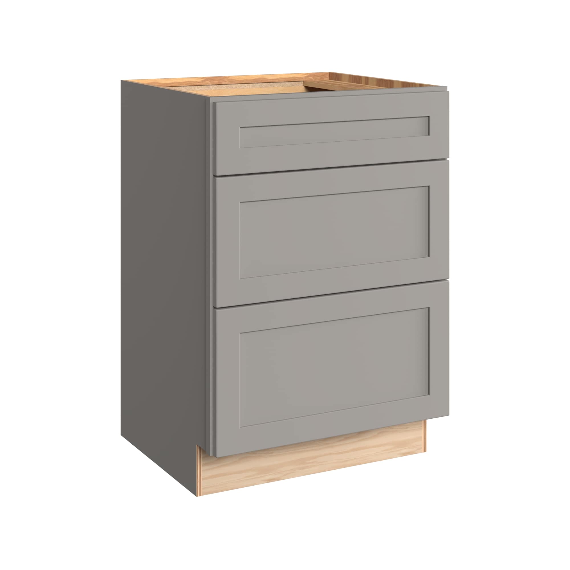 KraftMaid Momentum VBD242134.3G81 Deveron 24-in Pebble Grey Bathroom Vanity Base Cabinet without Top