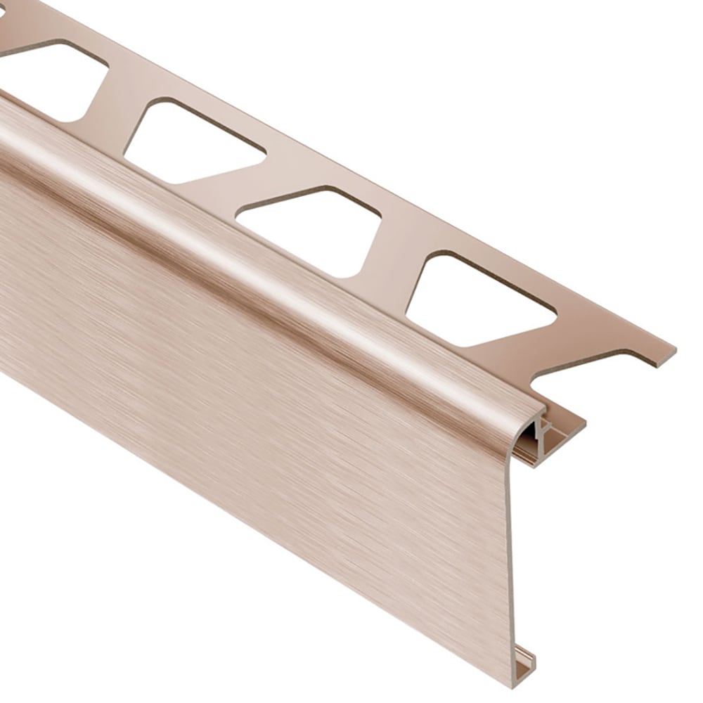 Schluter Systems RS80AKGB39 Rondec-Step 0.313-in W x 98.5-in L Brushed copper anodized aluminum Aluminum Step Tile Edge Trim